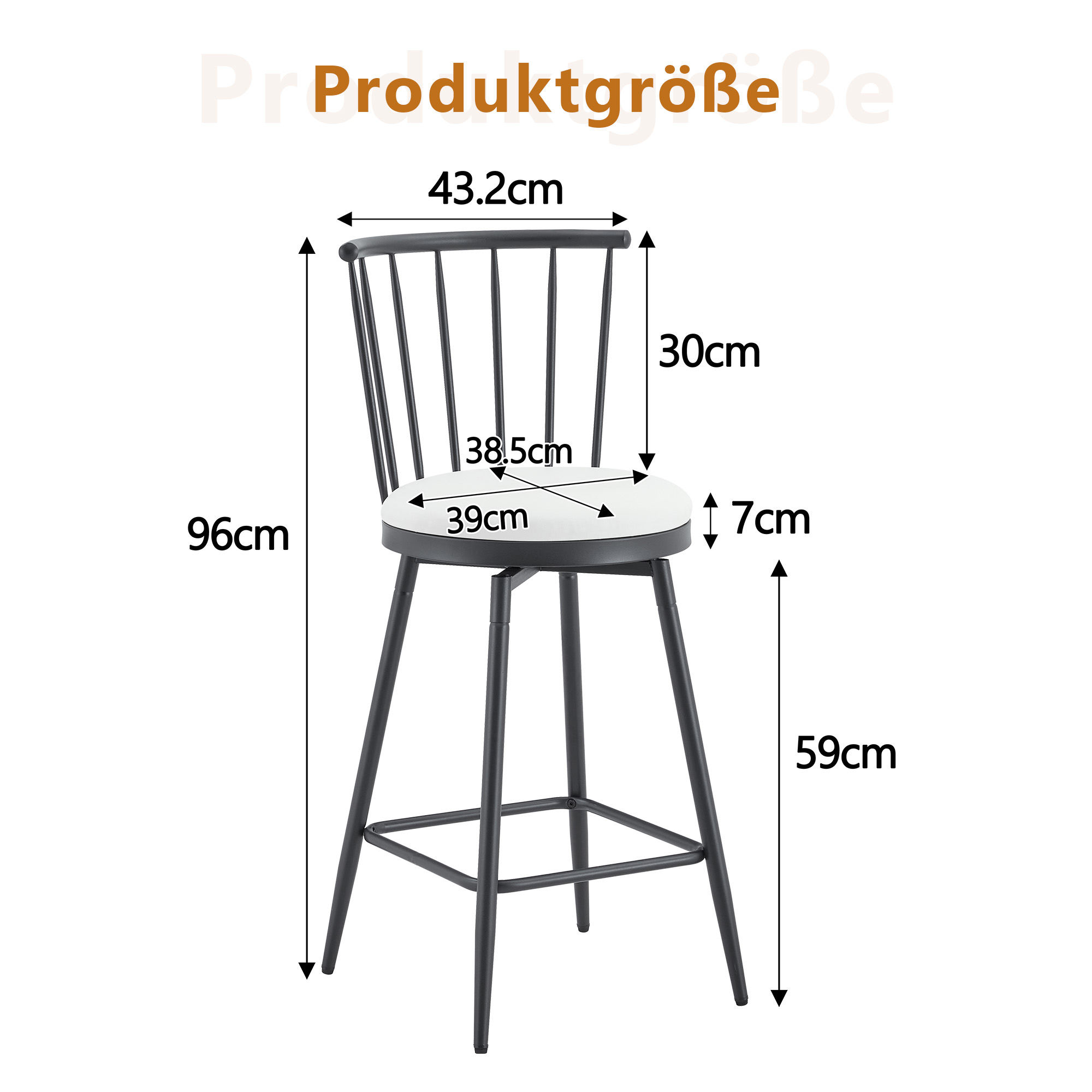 Dimensions du tabouret de bar