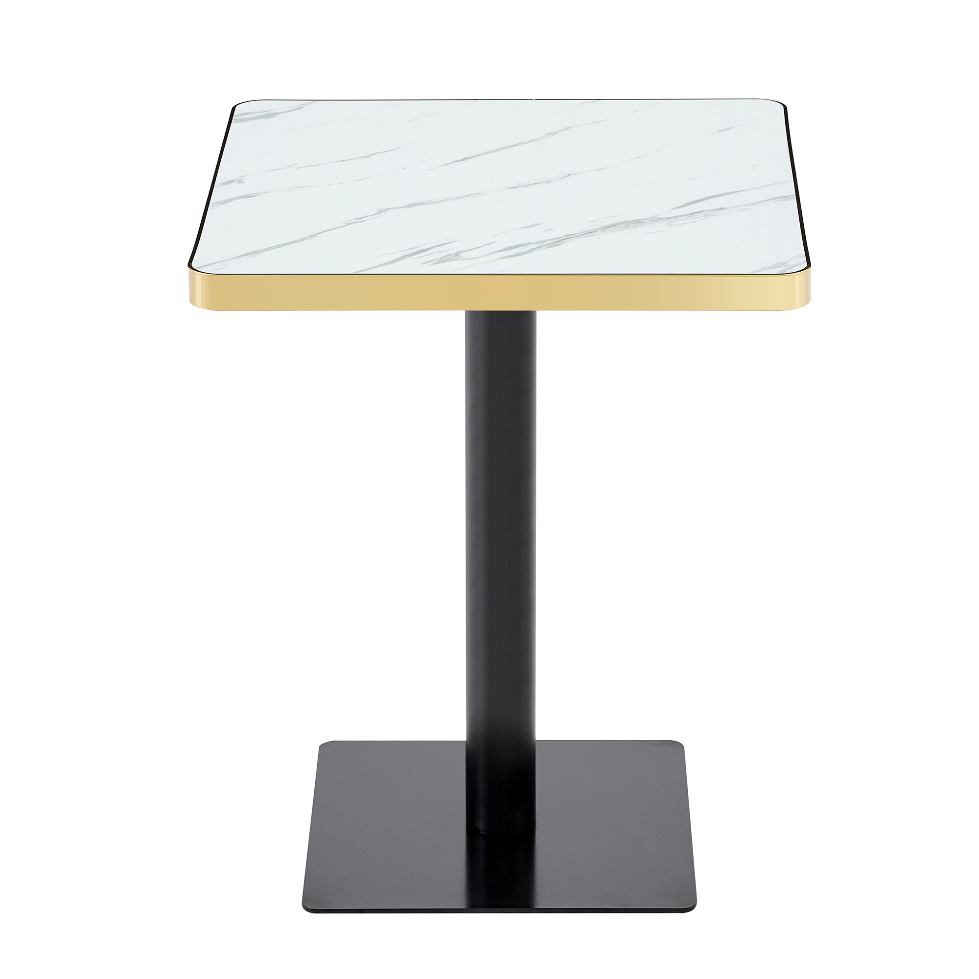 Table à manger carrée 60x60x74 cm en aspect marbre - image 9