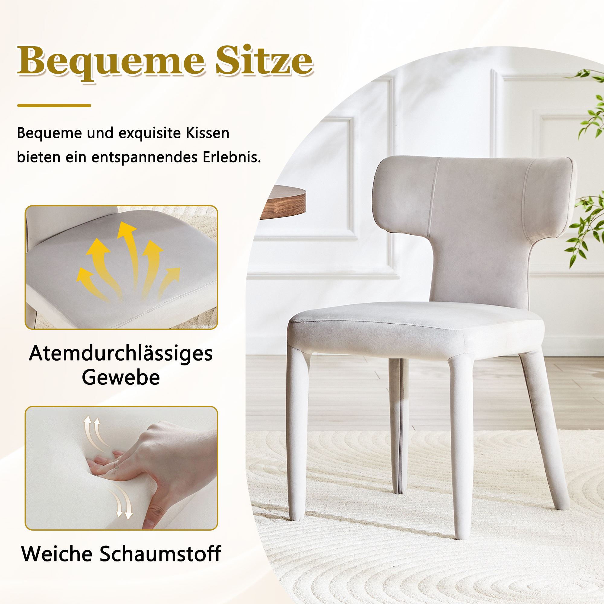 Détail du chaise de salle à manger