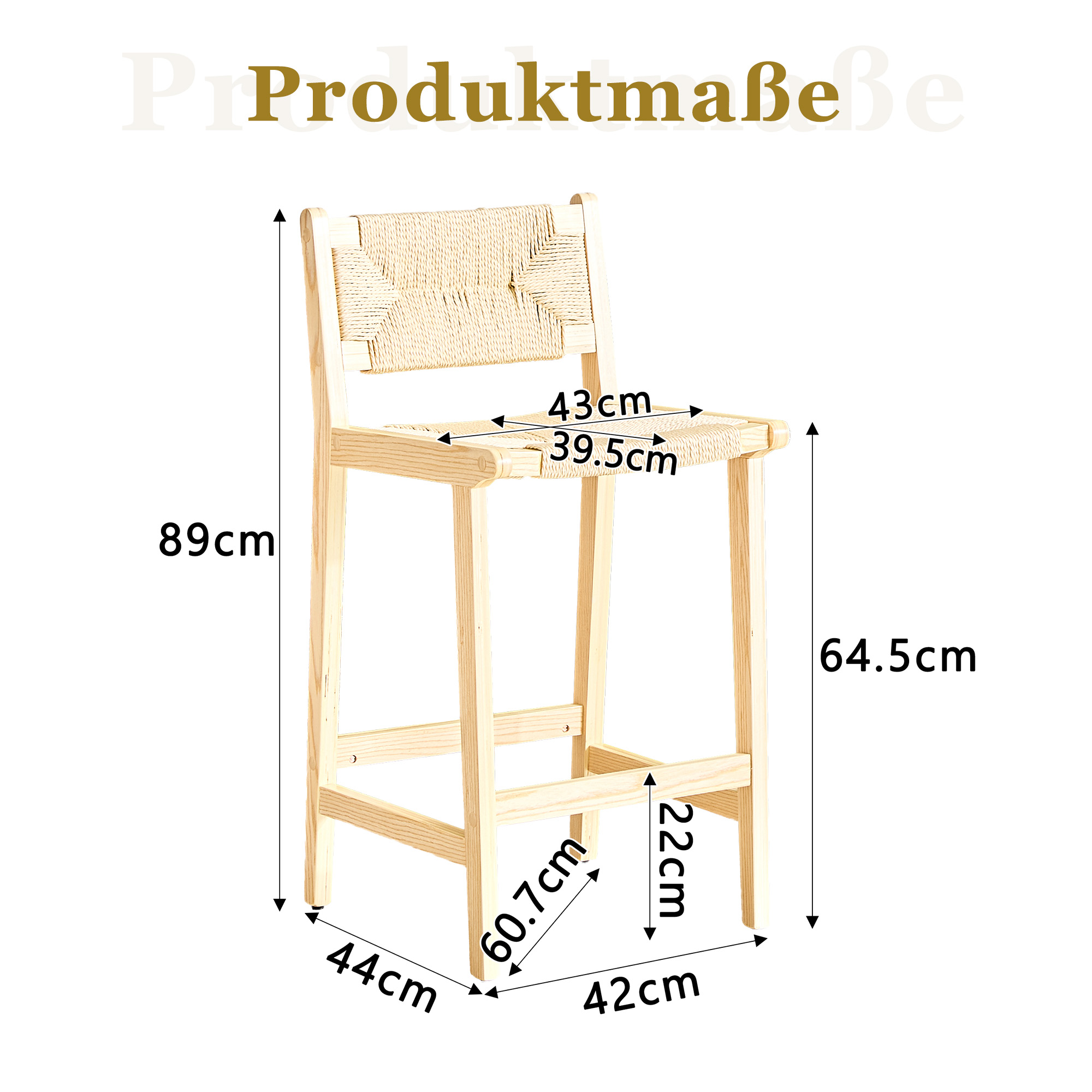 Dimensions du tabouret de bar