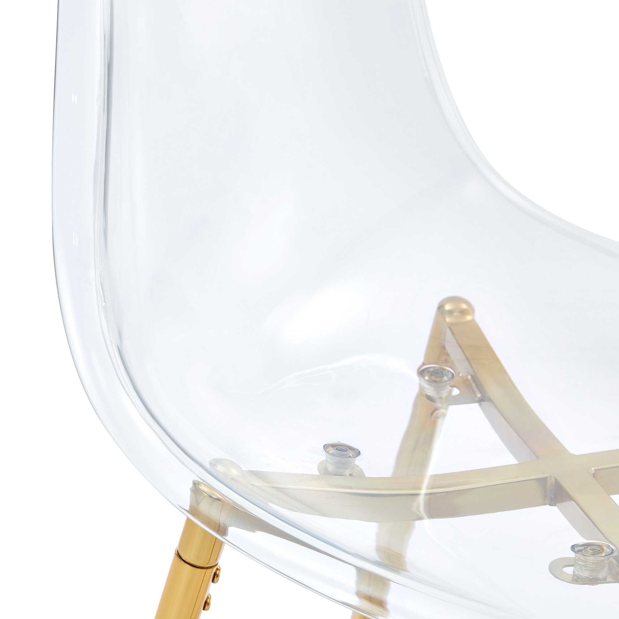 Tabouret de bar, lot de 4, 51 x 45 x 102 cm, métal, transparent - vue 8