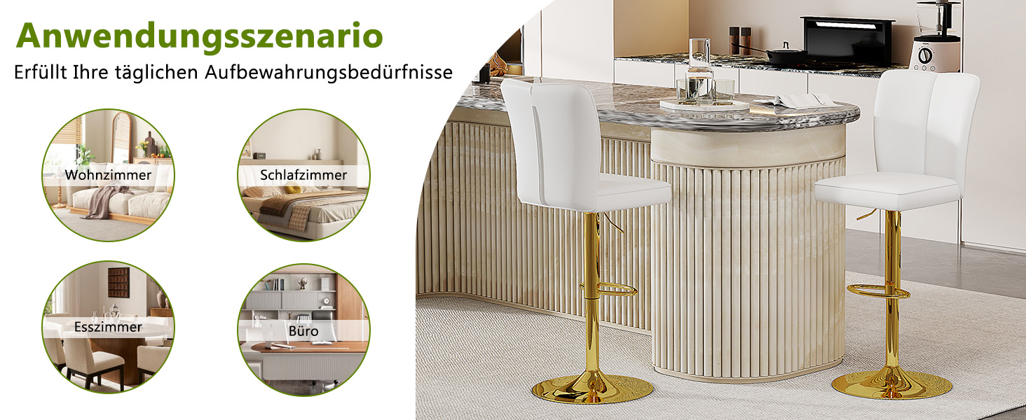 Tabouret de bar pivotant 360° réglable en hauteur - image 7