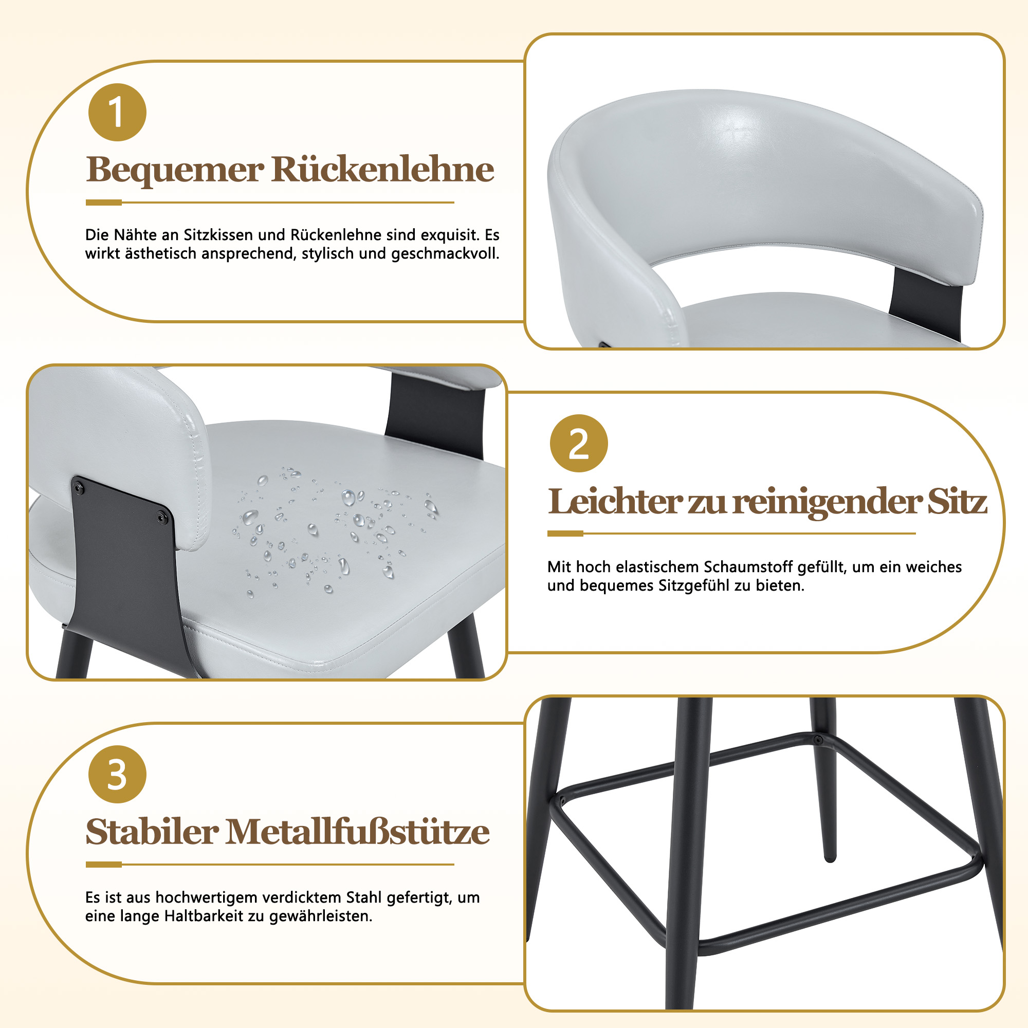 Détail du chaise de salle à manger