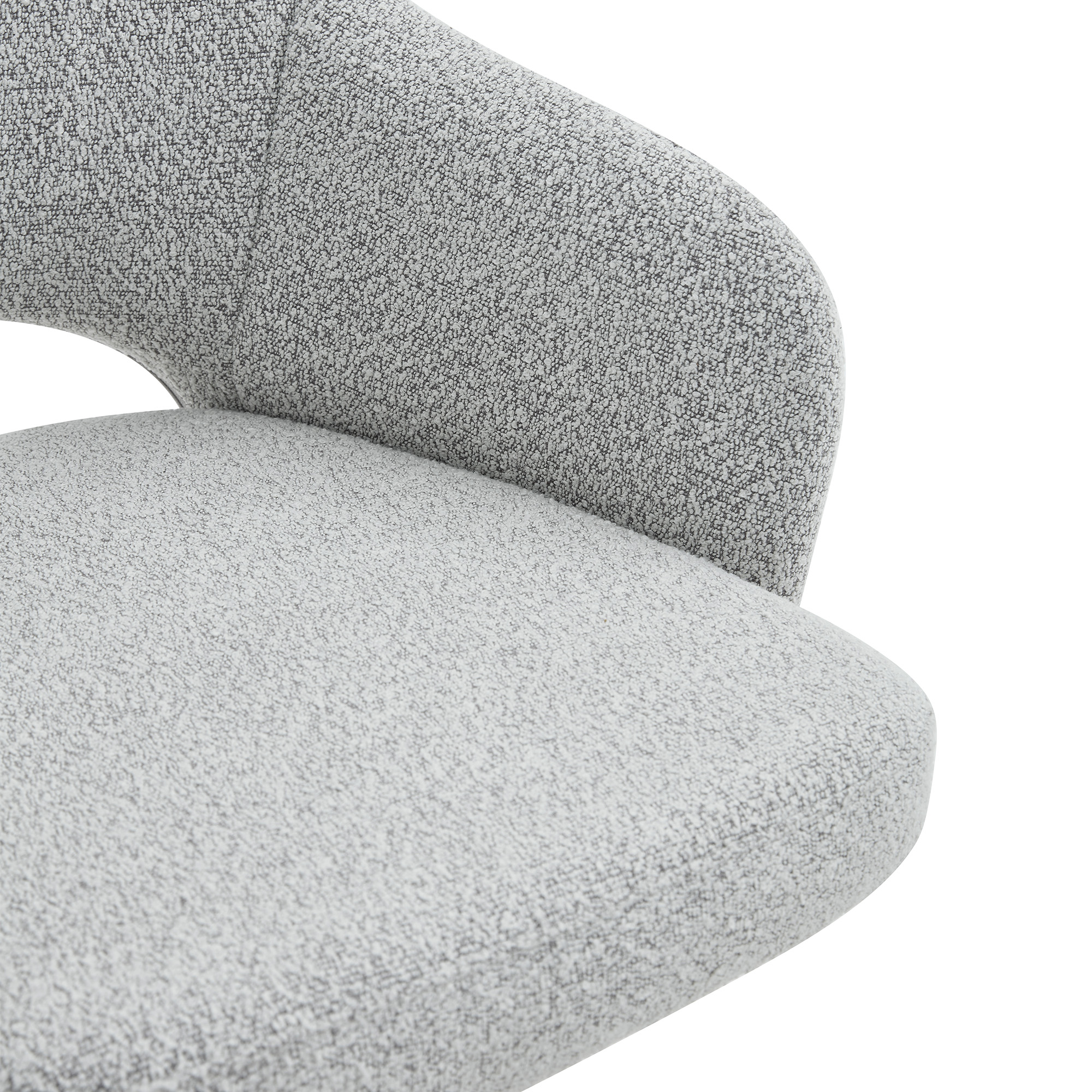 Chaise de salle à manger pivotante 360° en tissu s - image 13