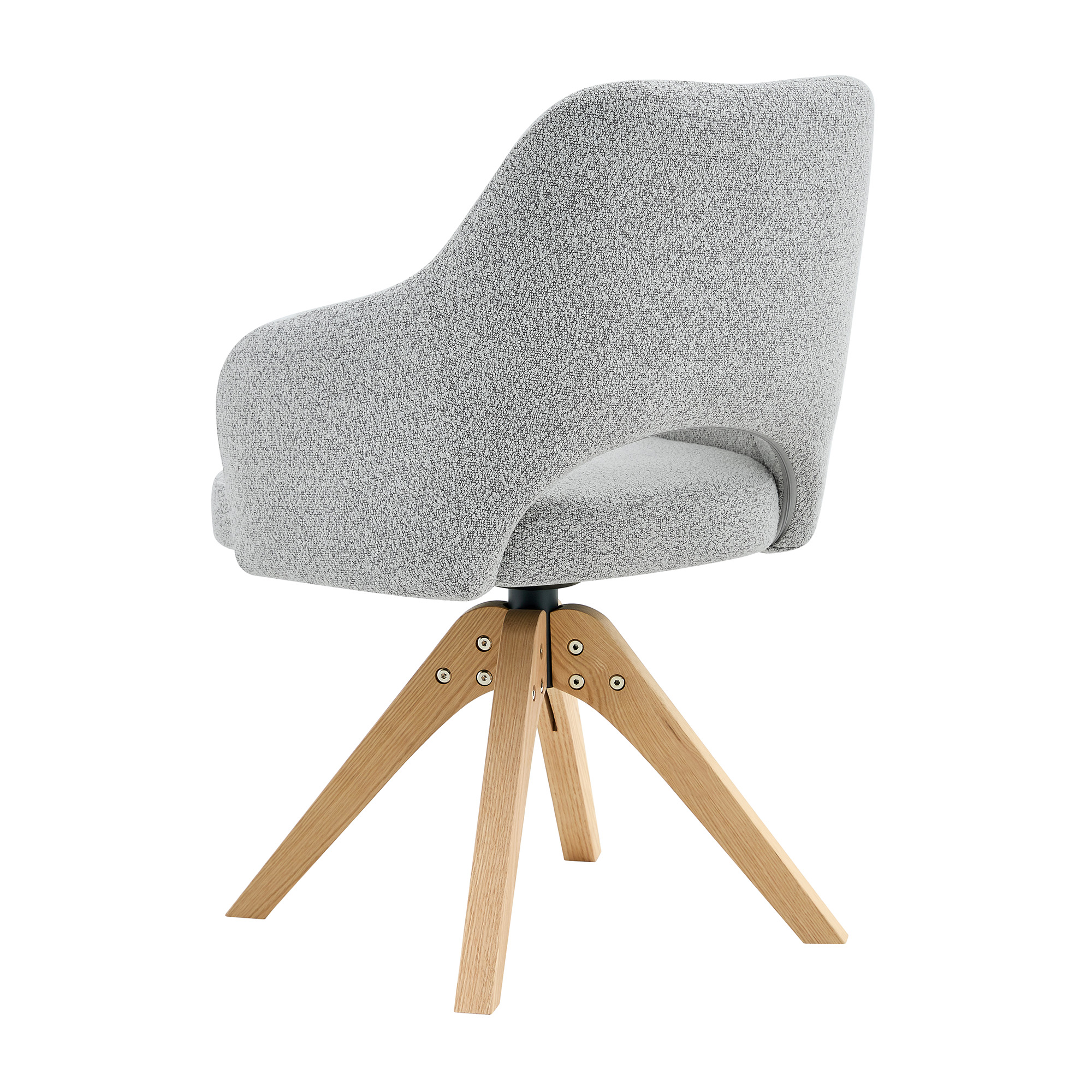 Chaise de salle à manger pivotante 360° en tissu s - image 18