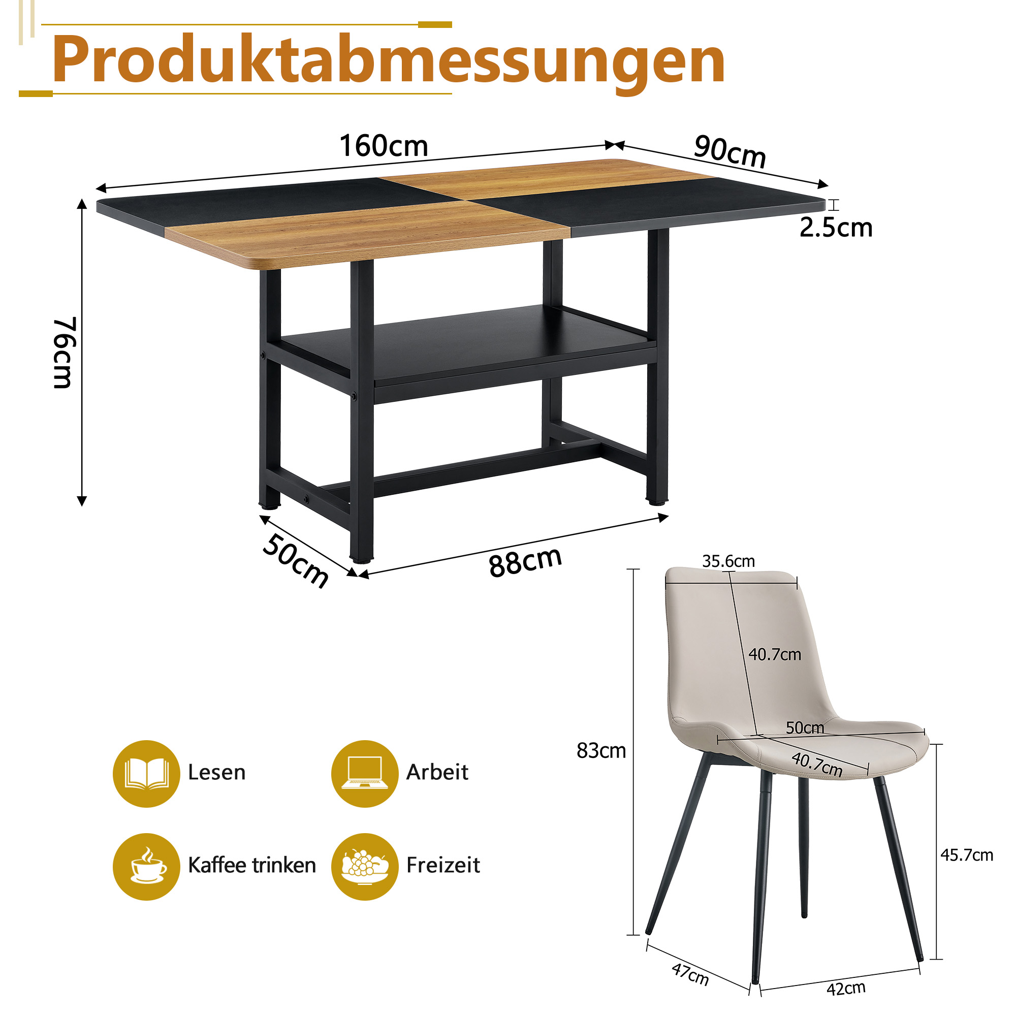 Dimensions du chaise de salle à manger
