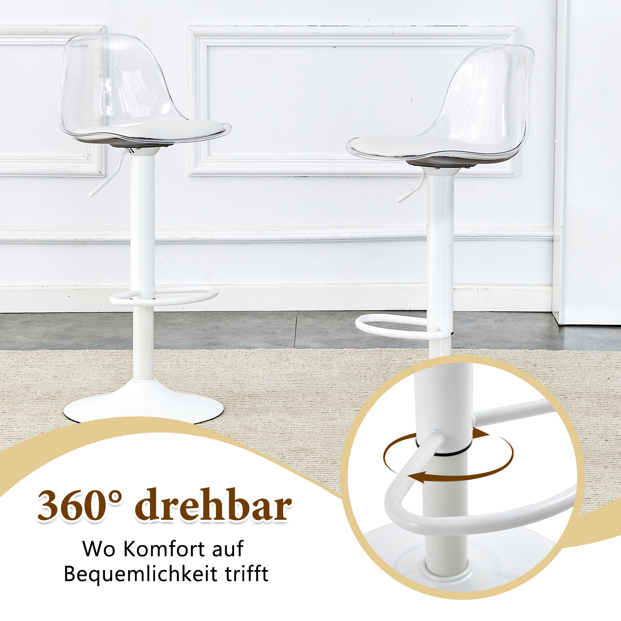 Table ronde en verre 89 cm