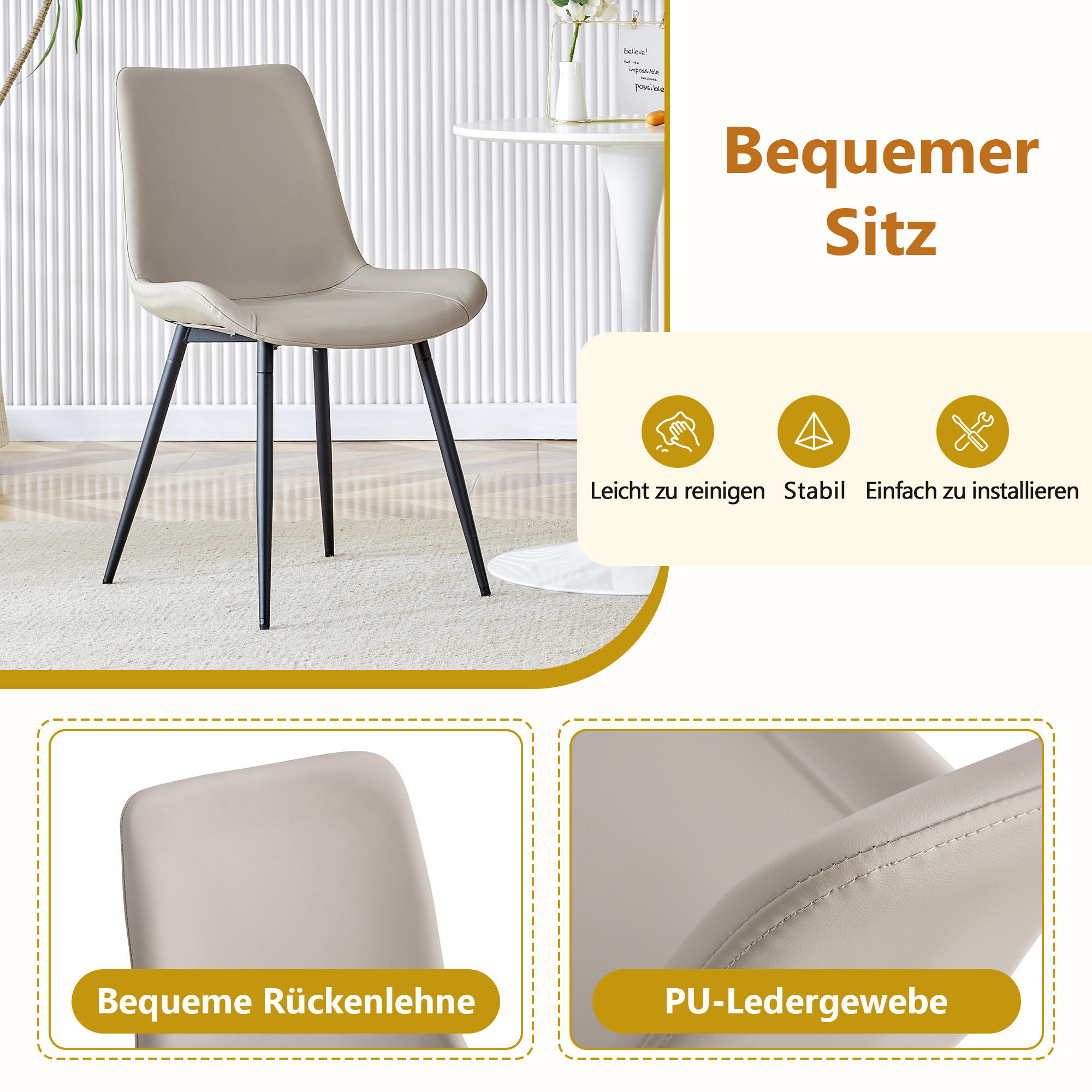 Détail du chaise de salle à manger
