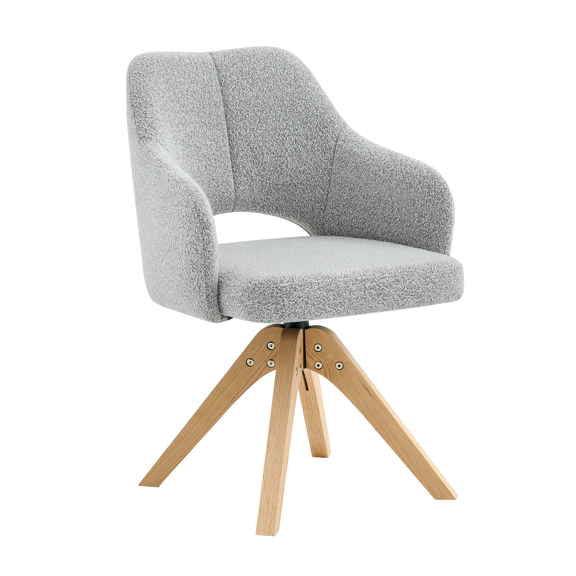 Chaise de salle à manger pivotante 360° en tissu s - image 19