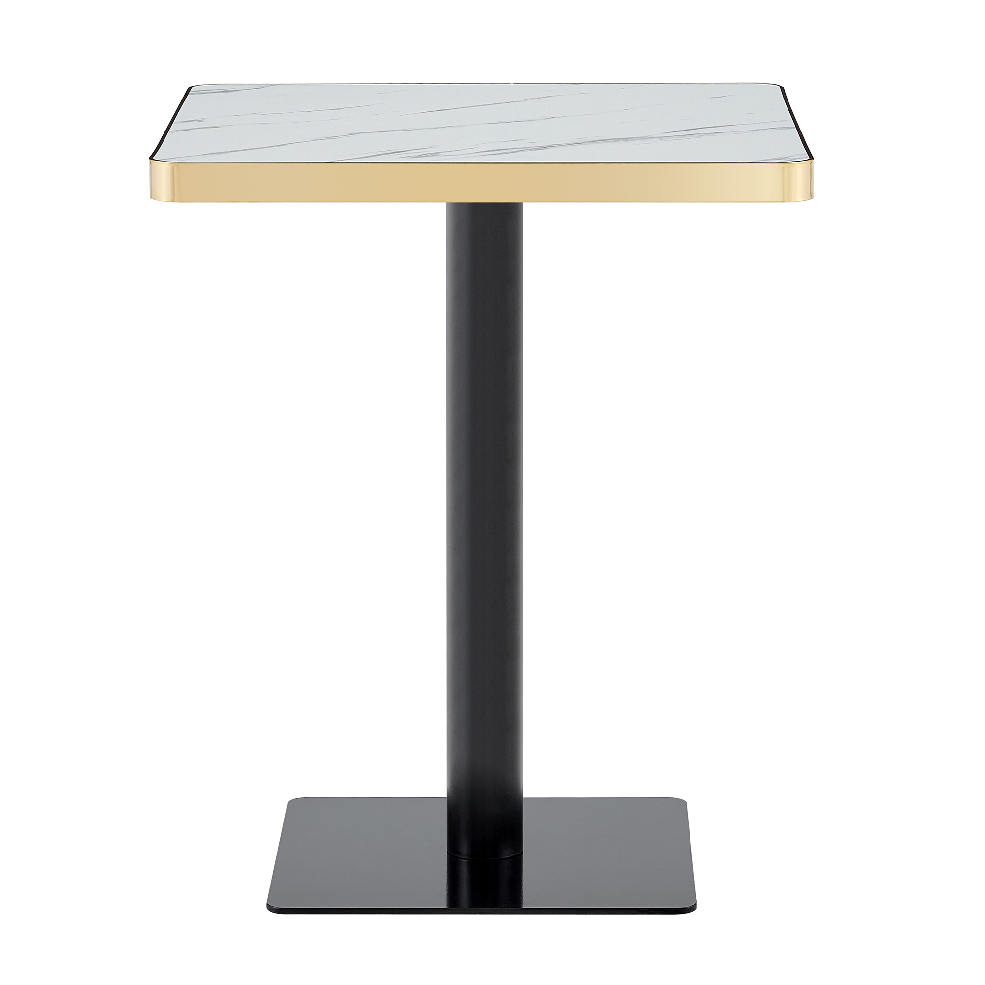 Table à manger carrée 60x60x74 cm en aspect marbre - image 6