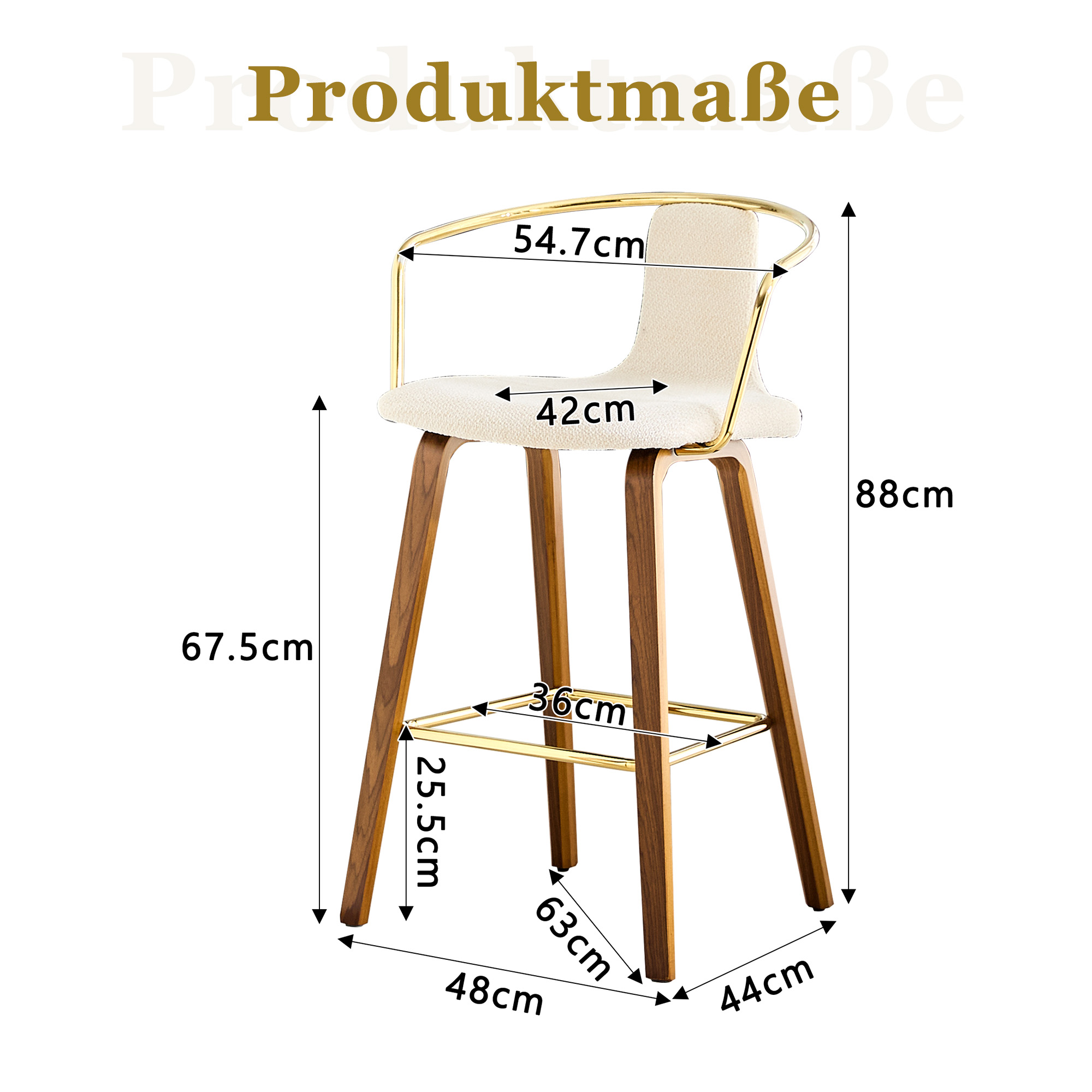 Dimensions du tabouret de bar