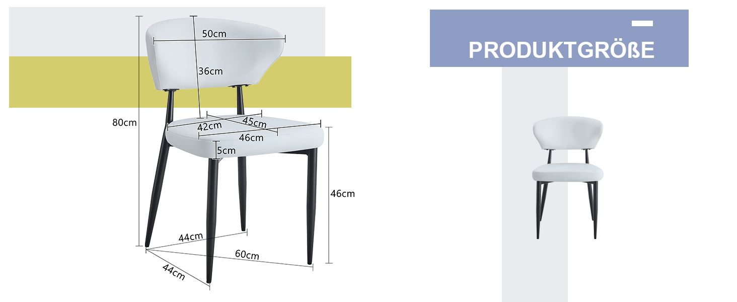 Lot de 2 chaises de salle à manger modernes en PU - image 4