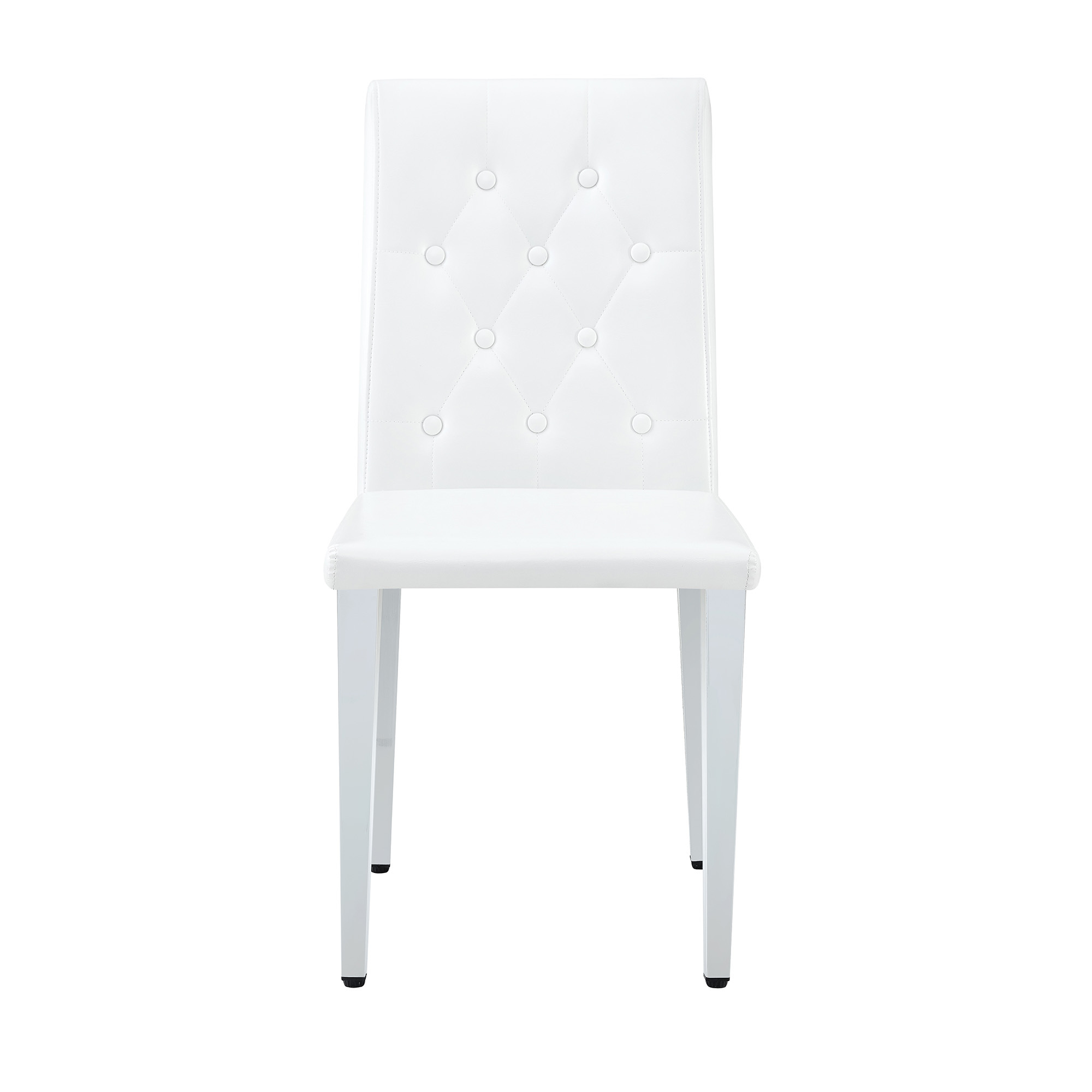 Lot de 4 chaises de salle à manger en PU blanc pur - image 10