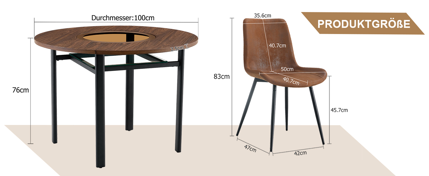 Présentation du ensemble table et chaises