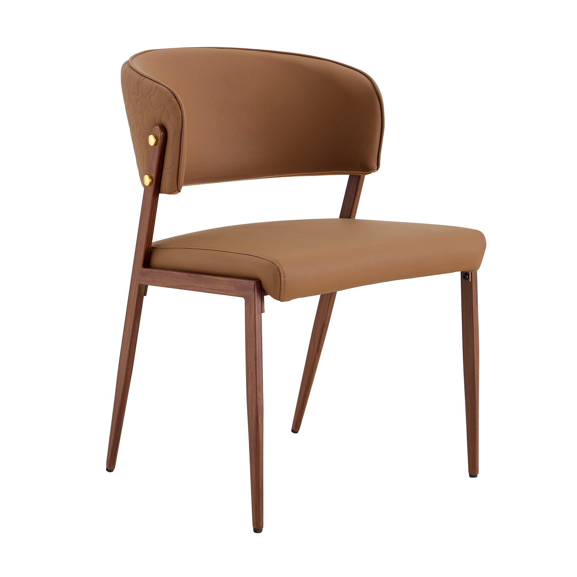 Chaise de salle à manger moderne en simili cuir av - image 2