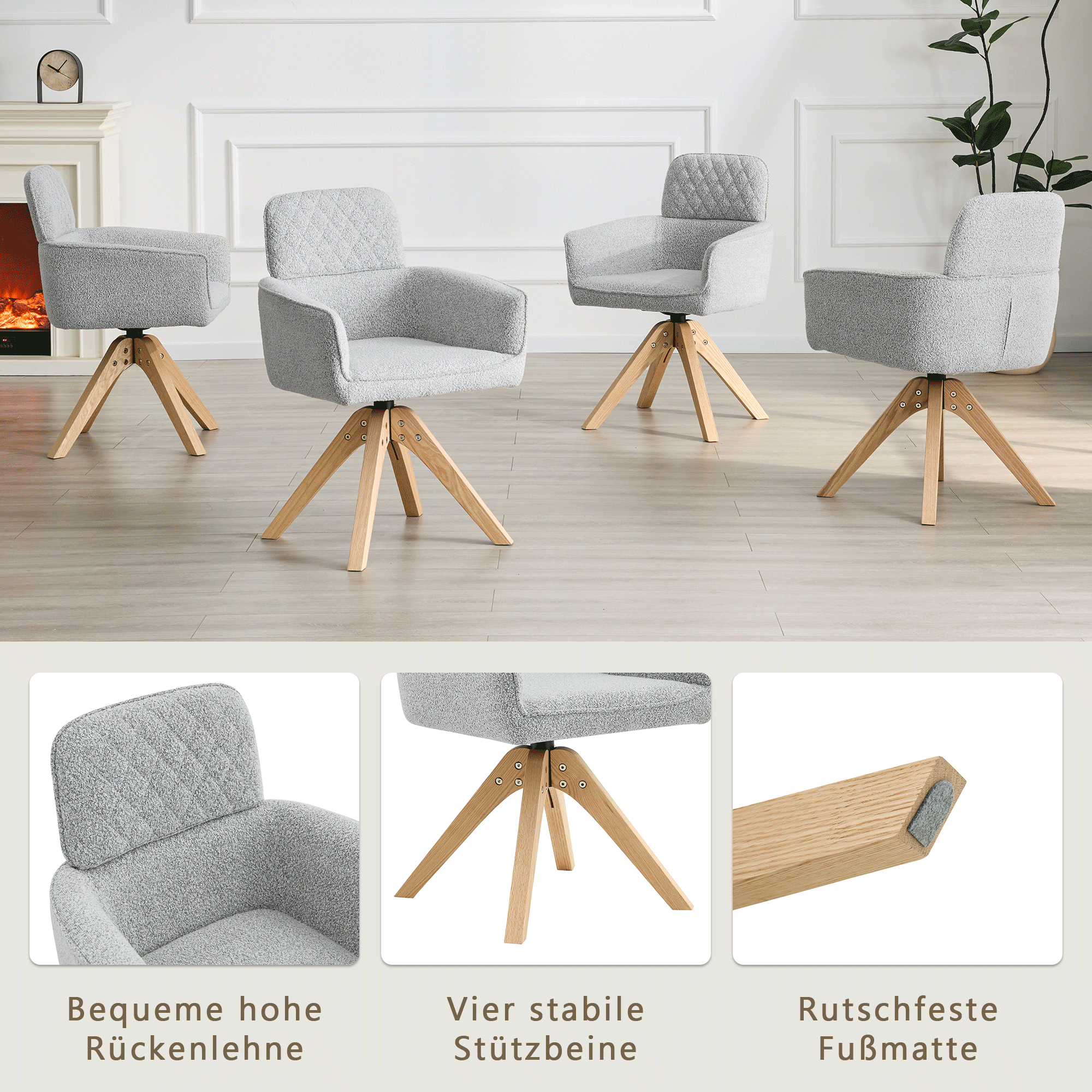 Détail du chaise de salle à manger
