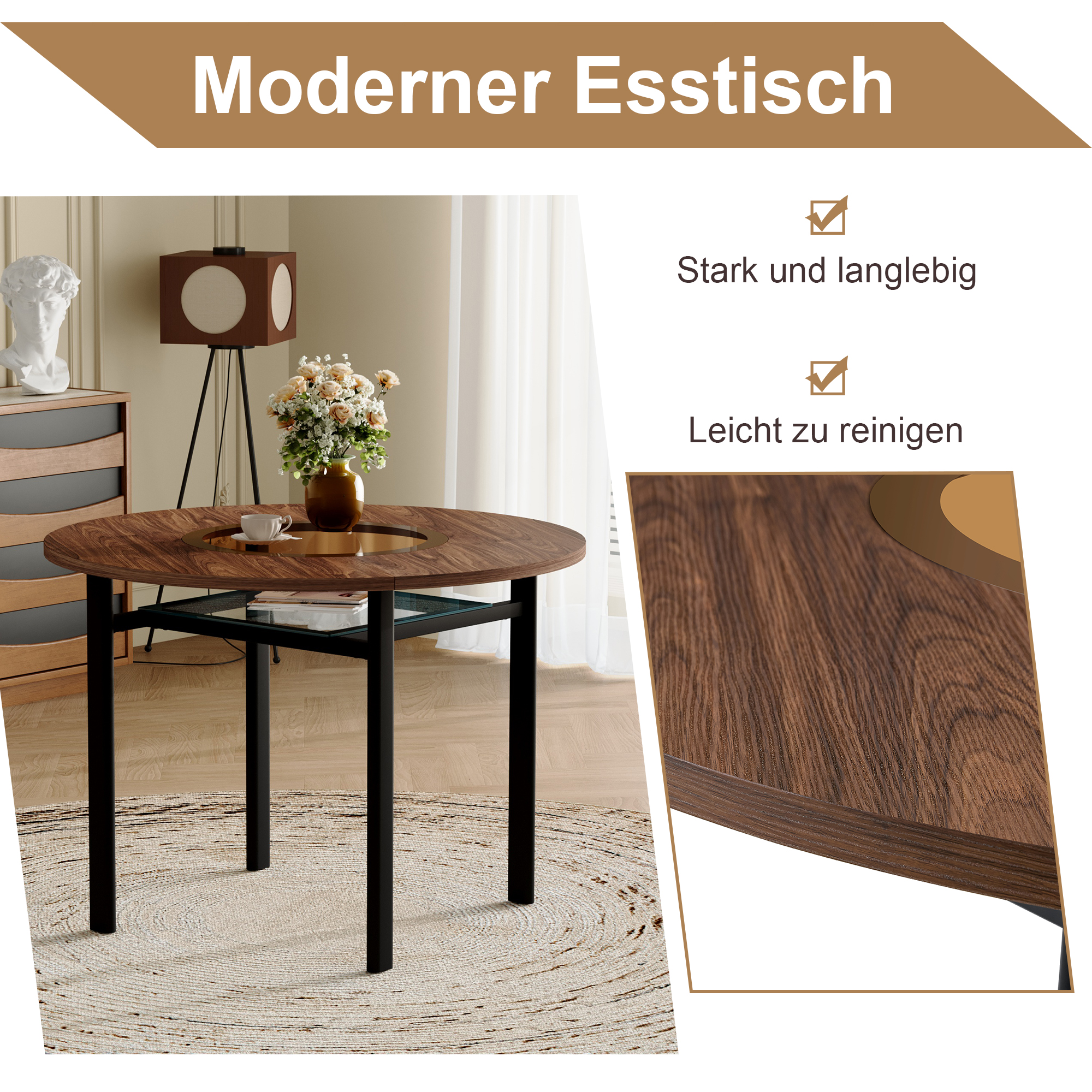 Détail du ensemble table et chaises
