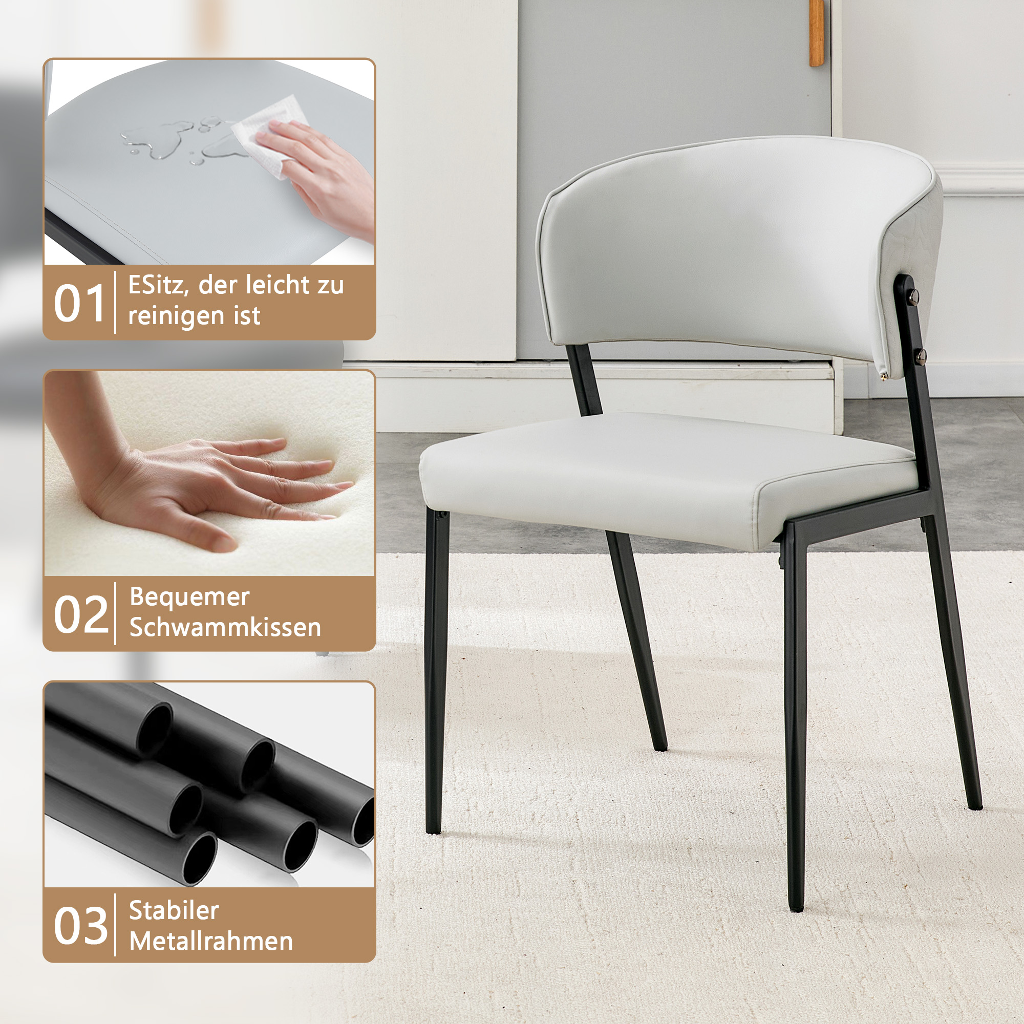 Détail du chaise de salle à manger