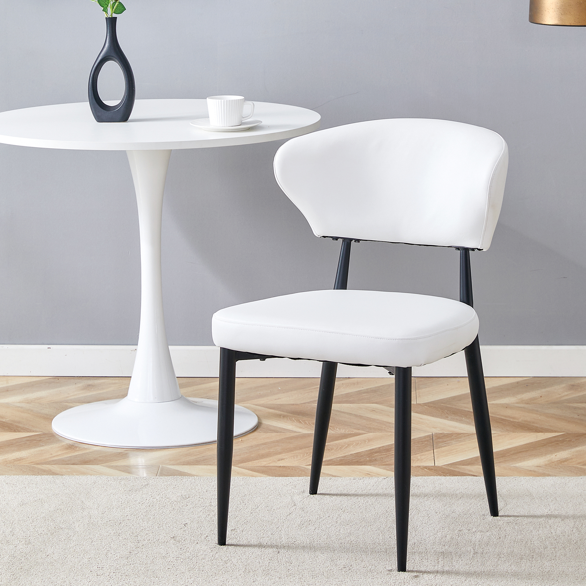 Lot de 2 chaises de salle à manger modernes en PU - image 3