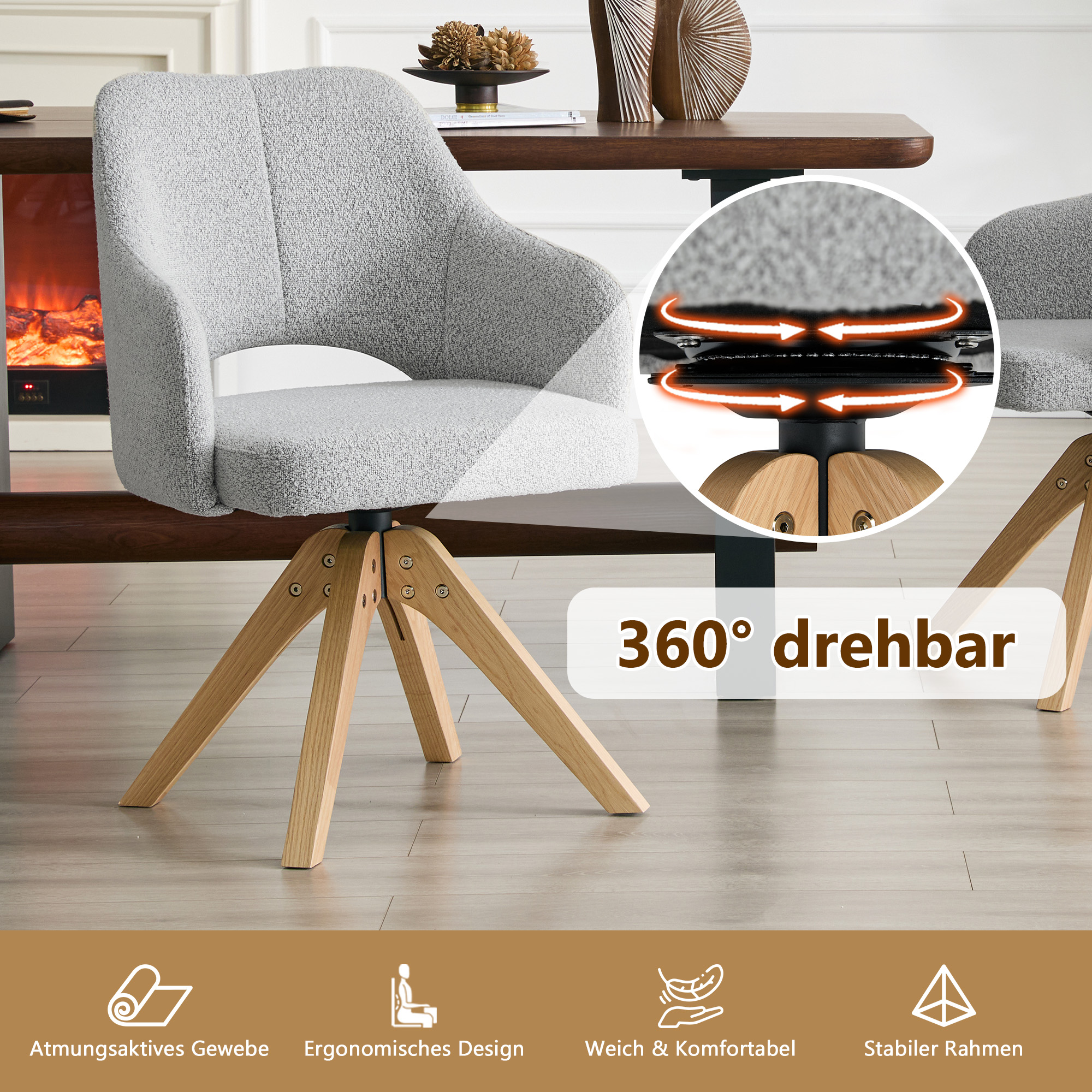 Détail du chaise de salle à manger
