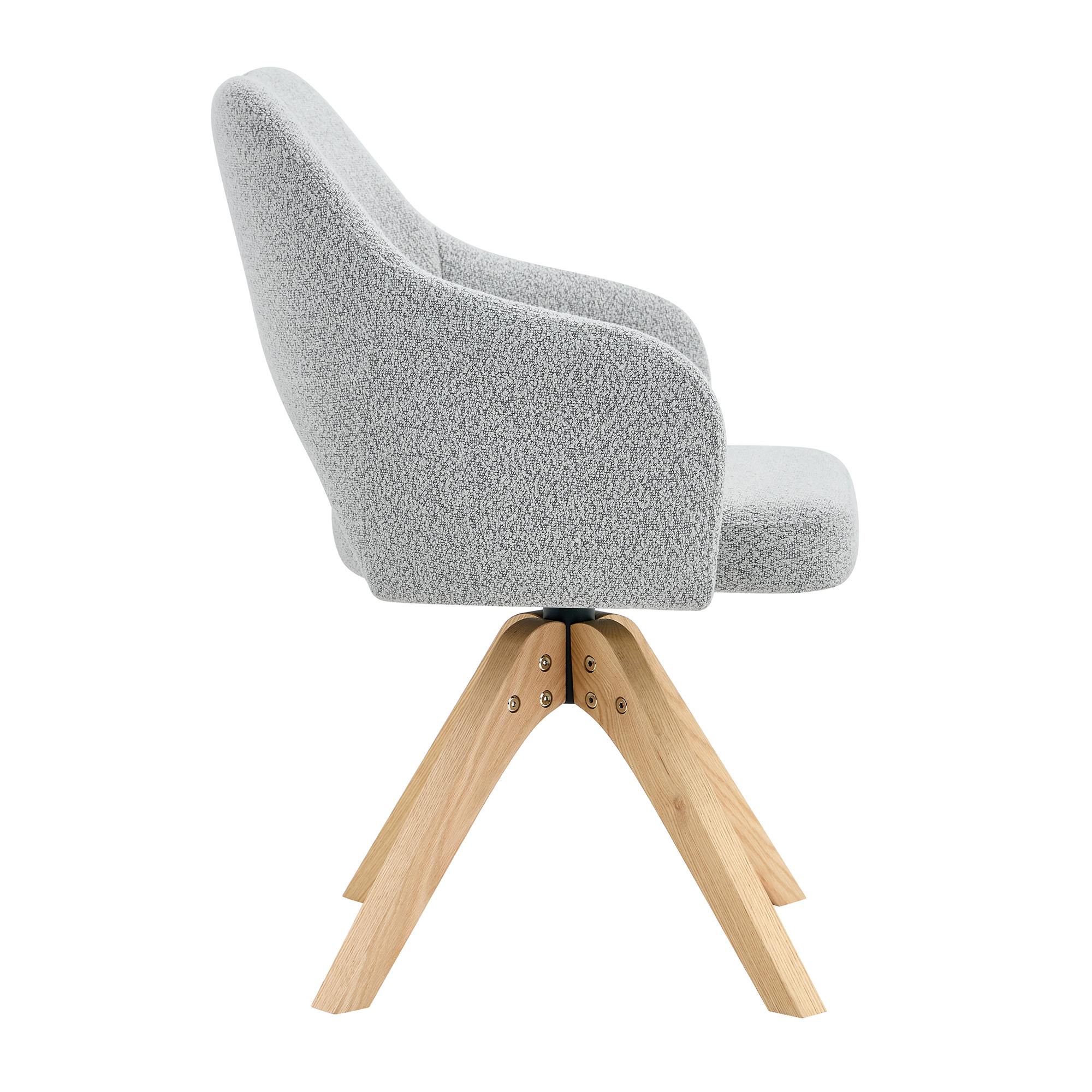 Chaise de salle à manger pivotante 360° en tissu s - image 17