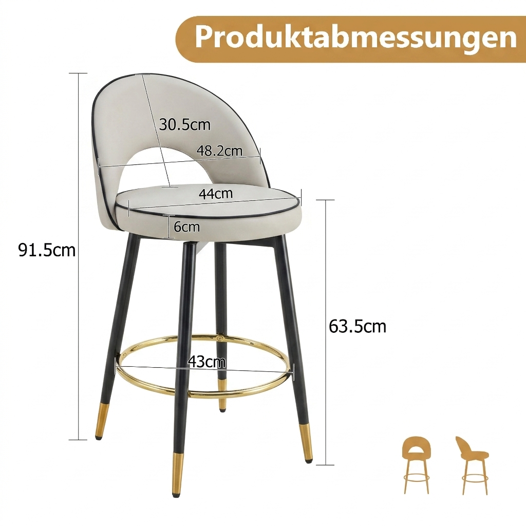 Dimensions du tabouret de bar