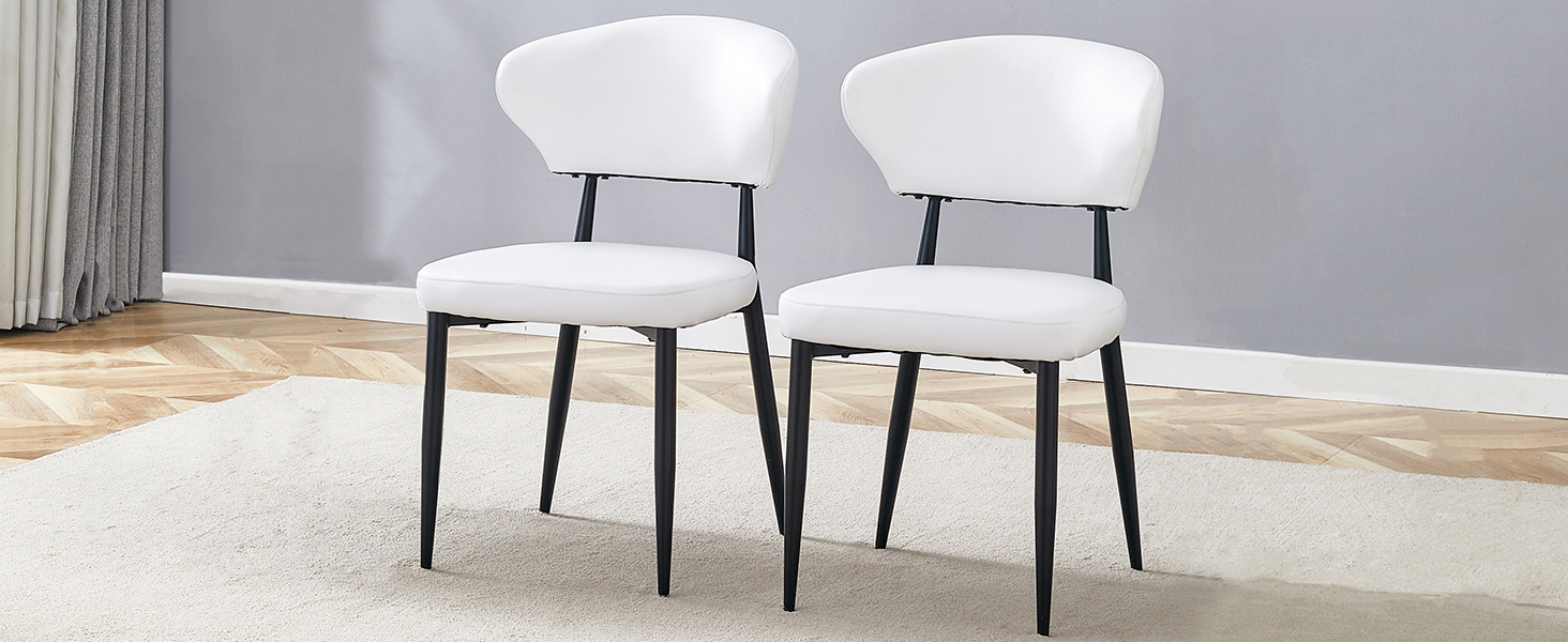 Lot de 2 chaises de salle à manger modernes en PU - image 5