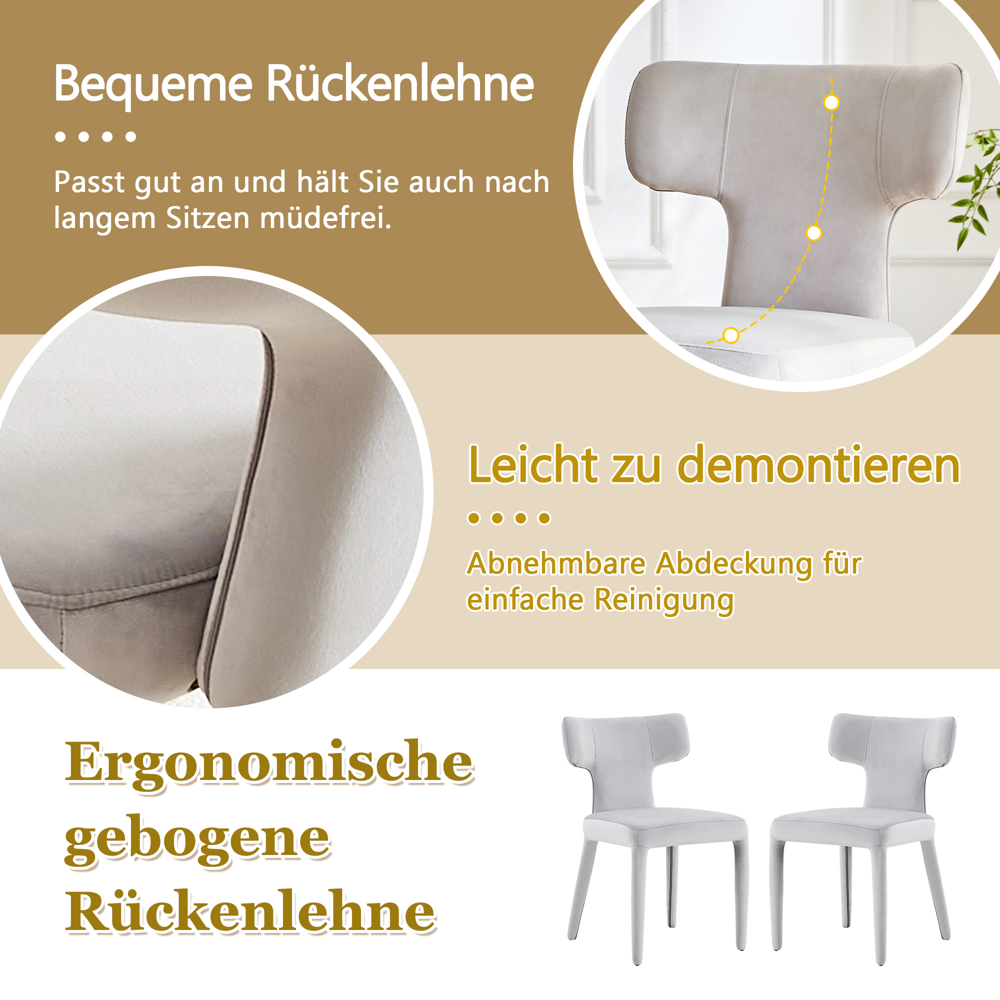 Détail du chaise de salle à manger