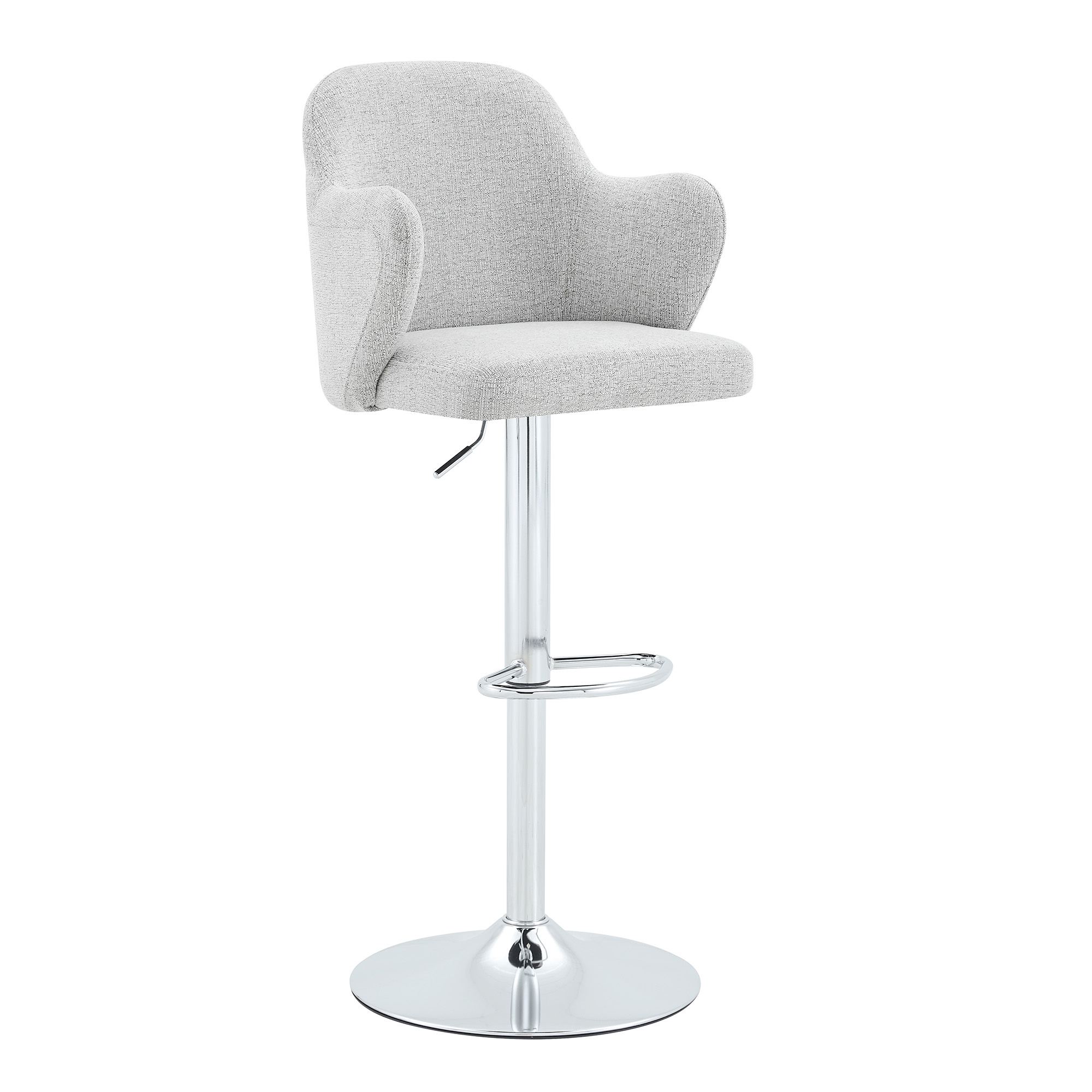 Lot de 2 tabourets de bar pivotants 360° en tissu - image 17