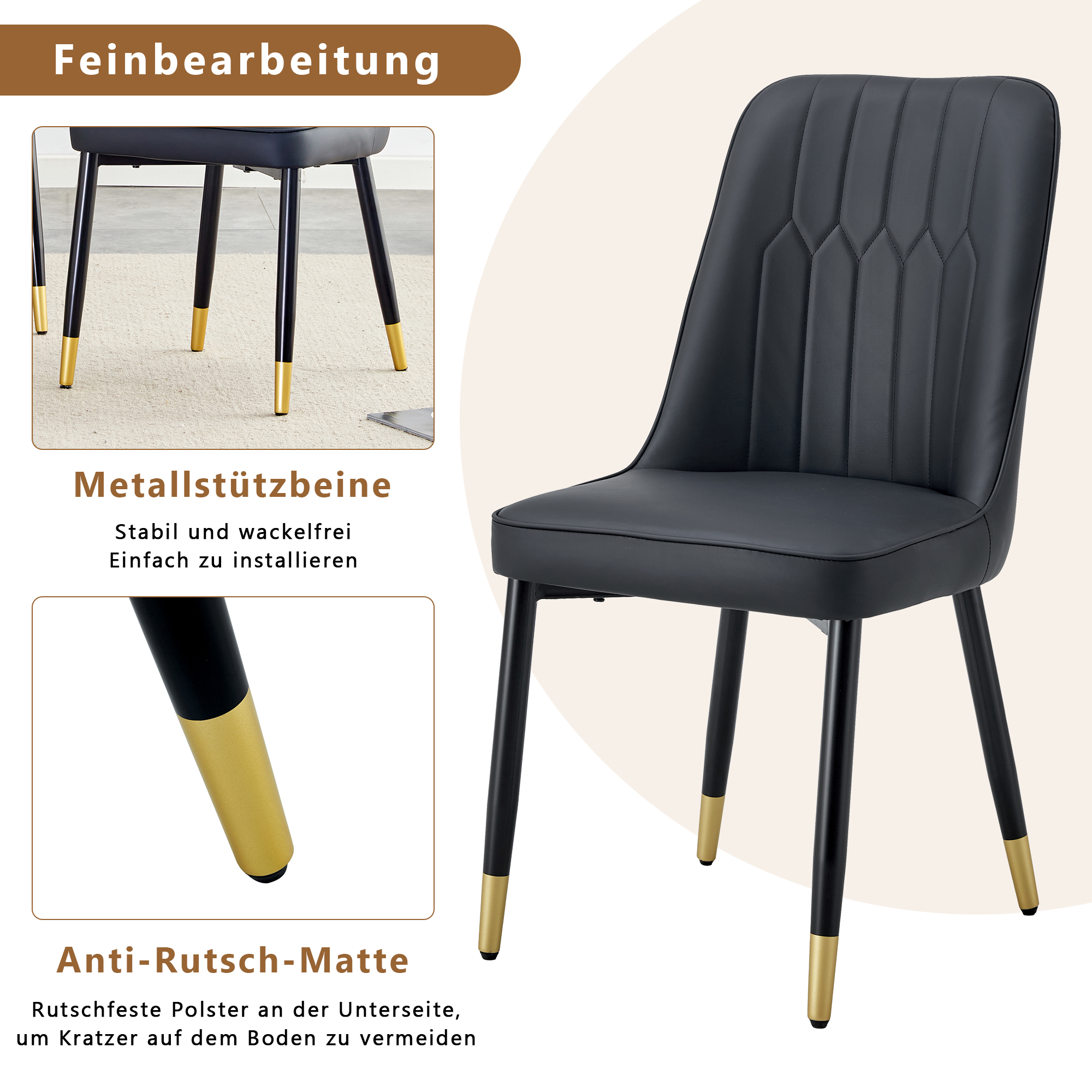 Détail du chaise de salle à manger