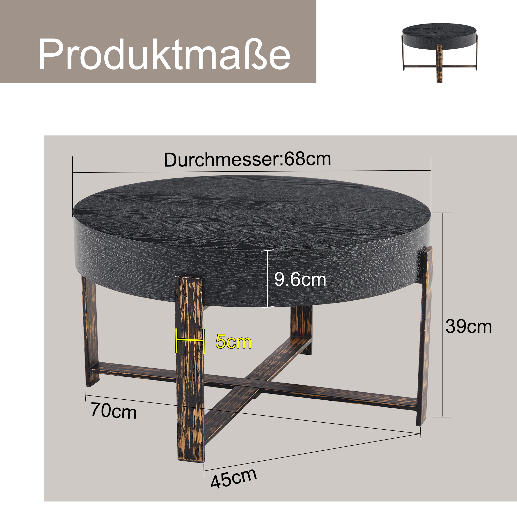 Détail du table d'appoint