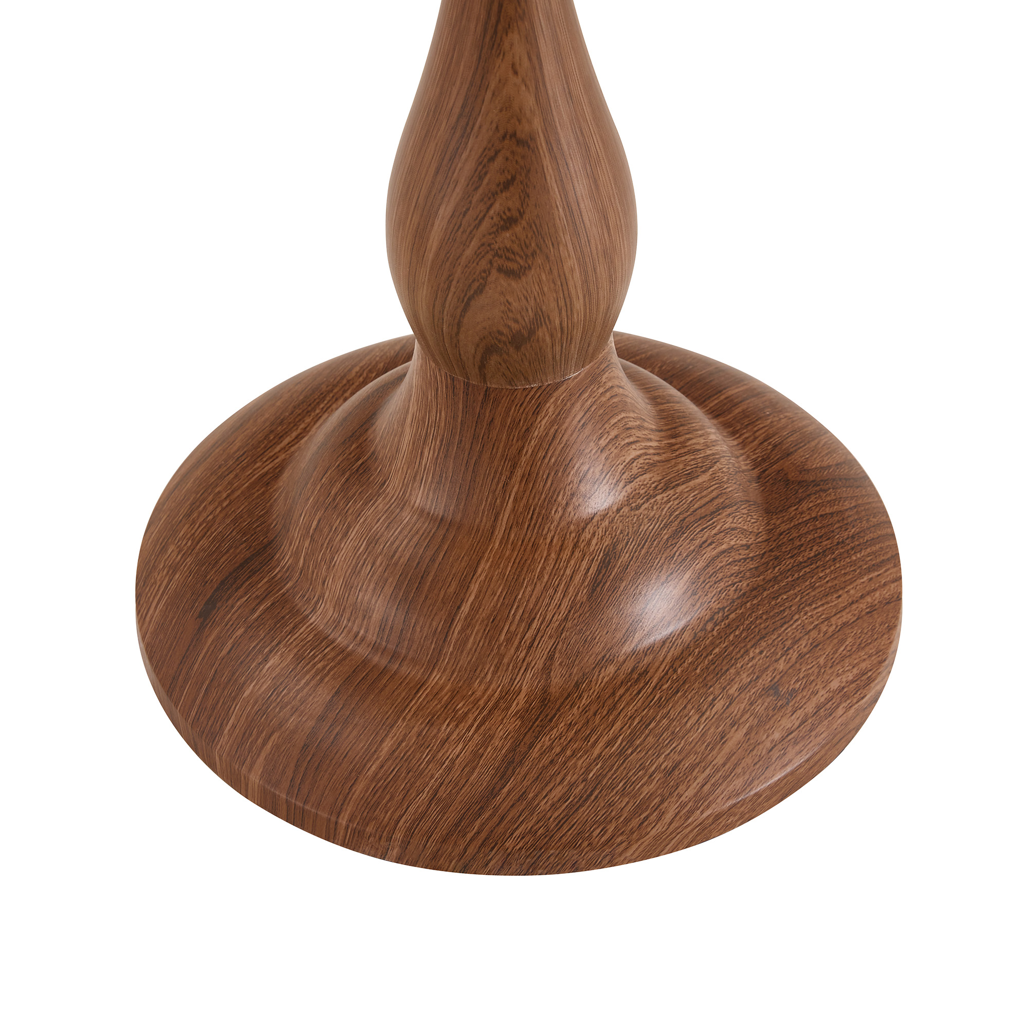Table d’appoint ronde, table basse Ø 50 cm, verre trempé et métal, Marron