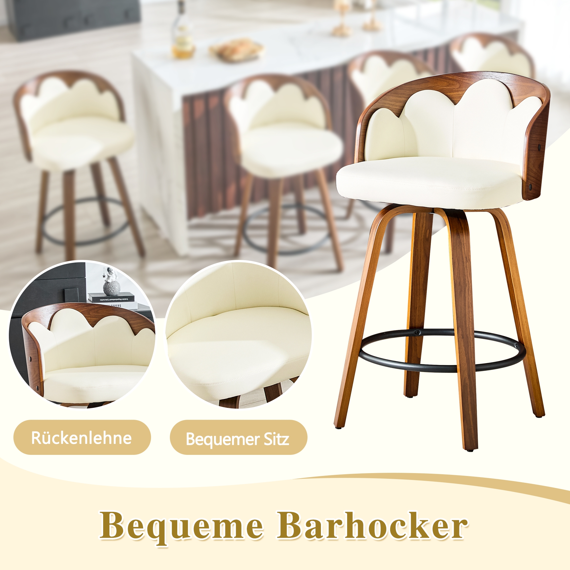 Détail du tabouret de bar
