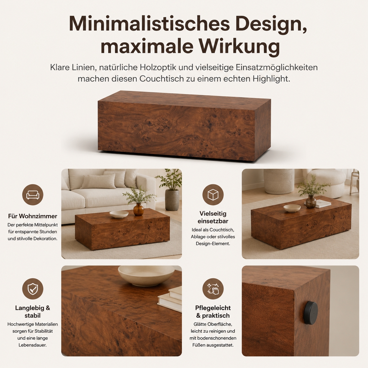 Présentation du table basse