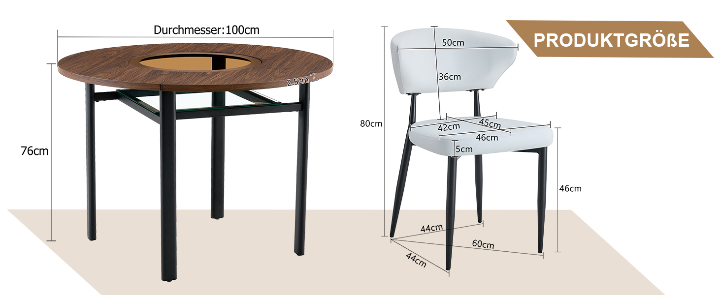 Présentation du ensemble table et chaises