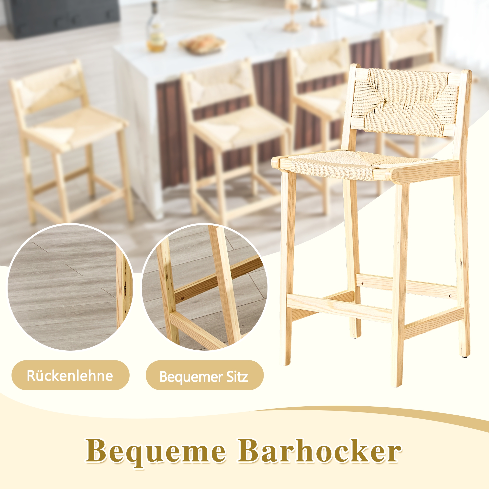 Détail du tabouret de bar