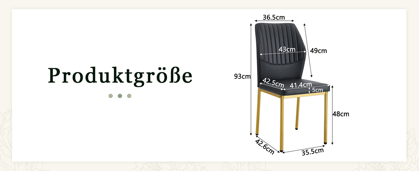 dossier largeur 43 cm, rembourrage mousse haute densité 5 cm