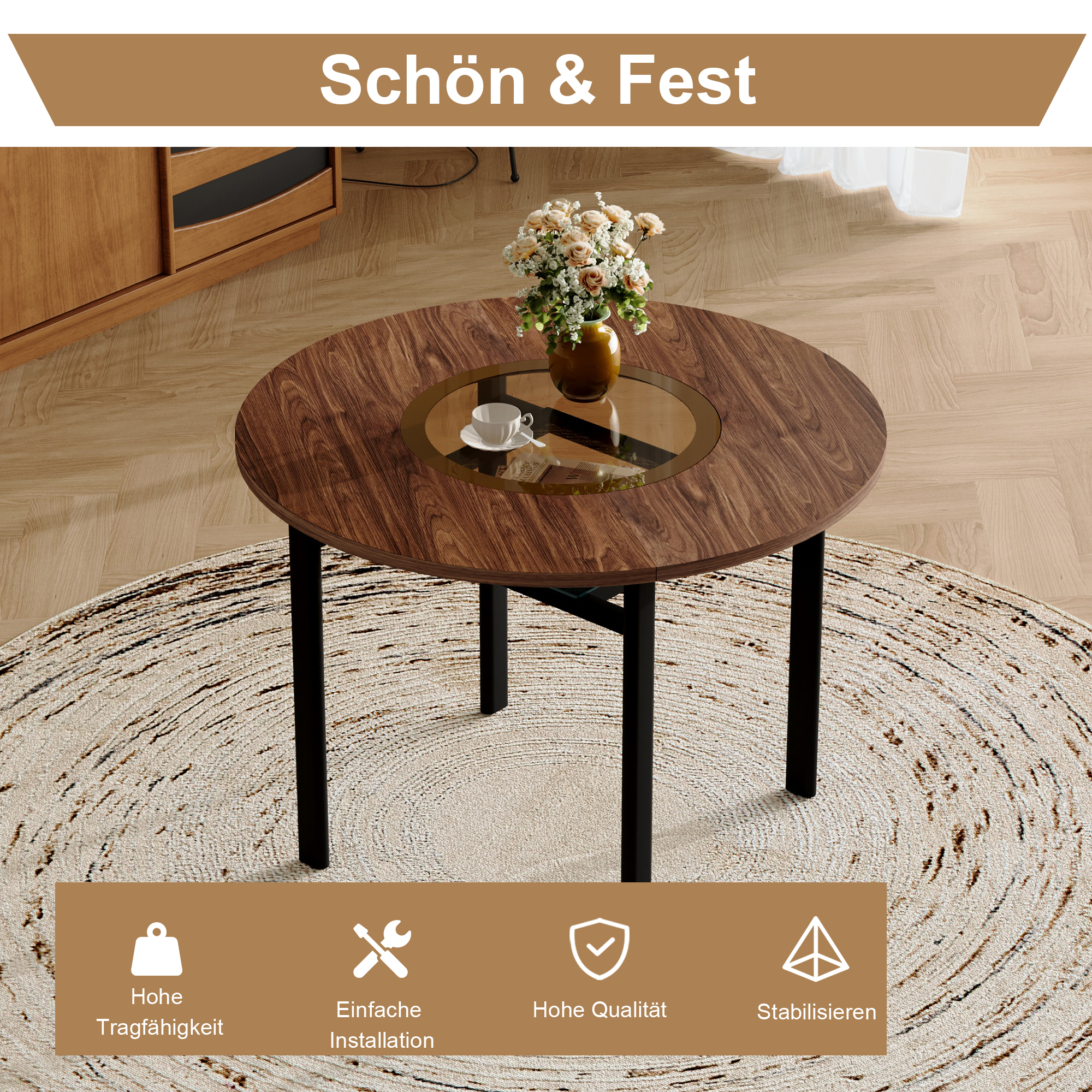Détail du ensemble table et chaises