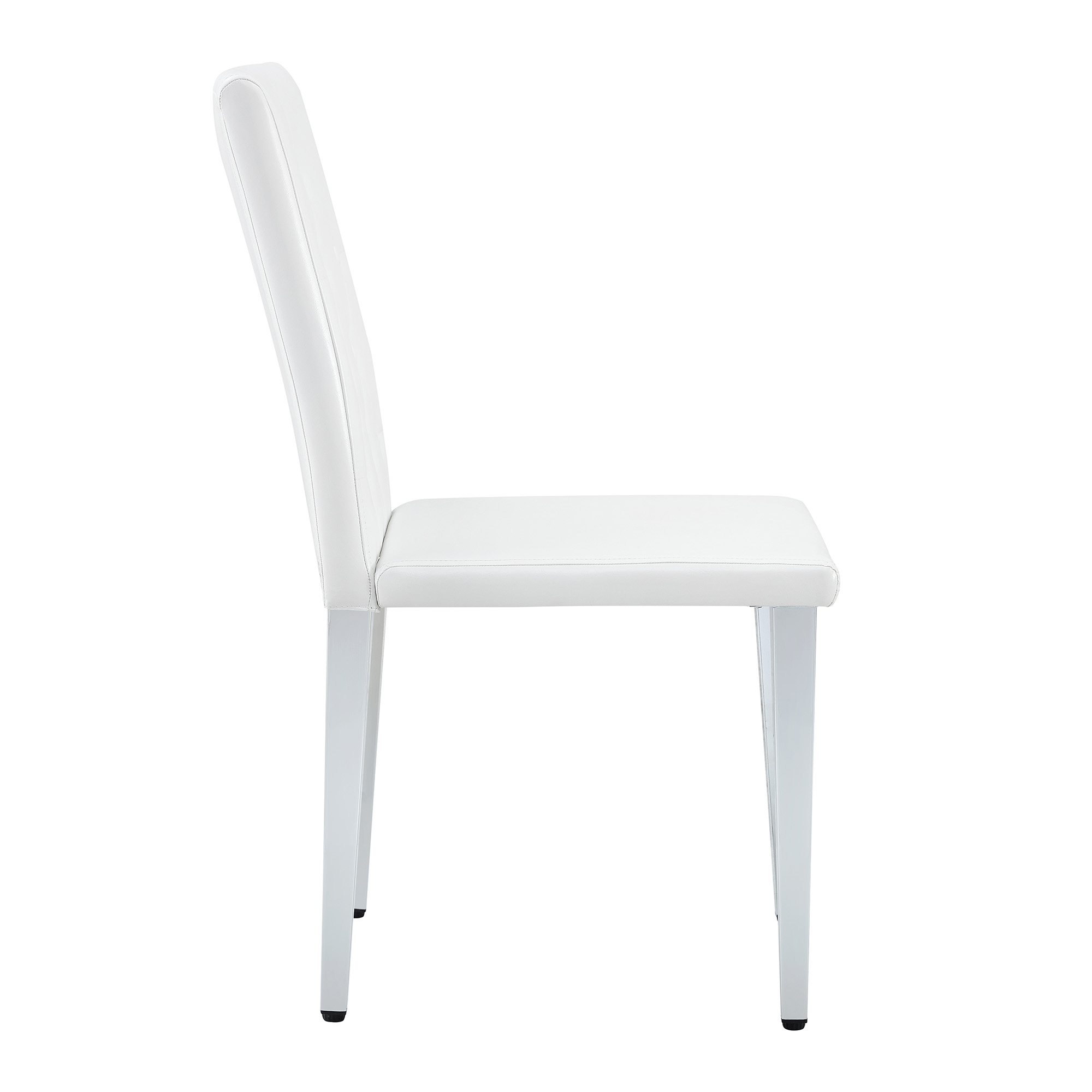 Lot de 4 chaises de salle à manger en PU blanc pur - image 12
