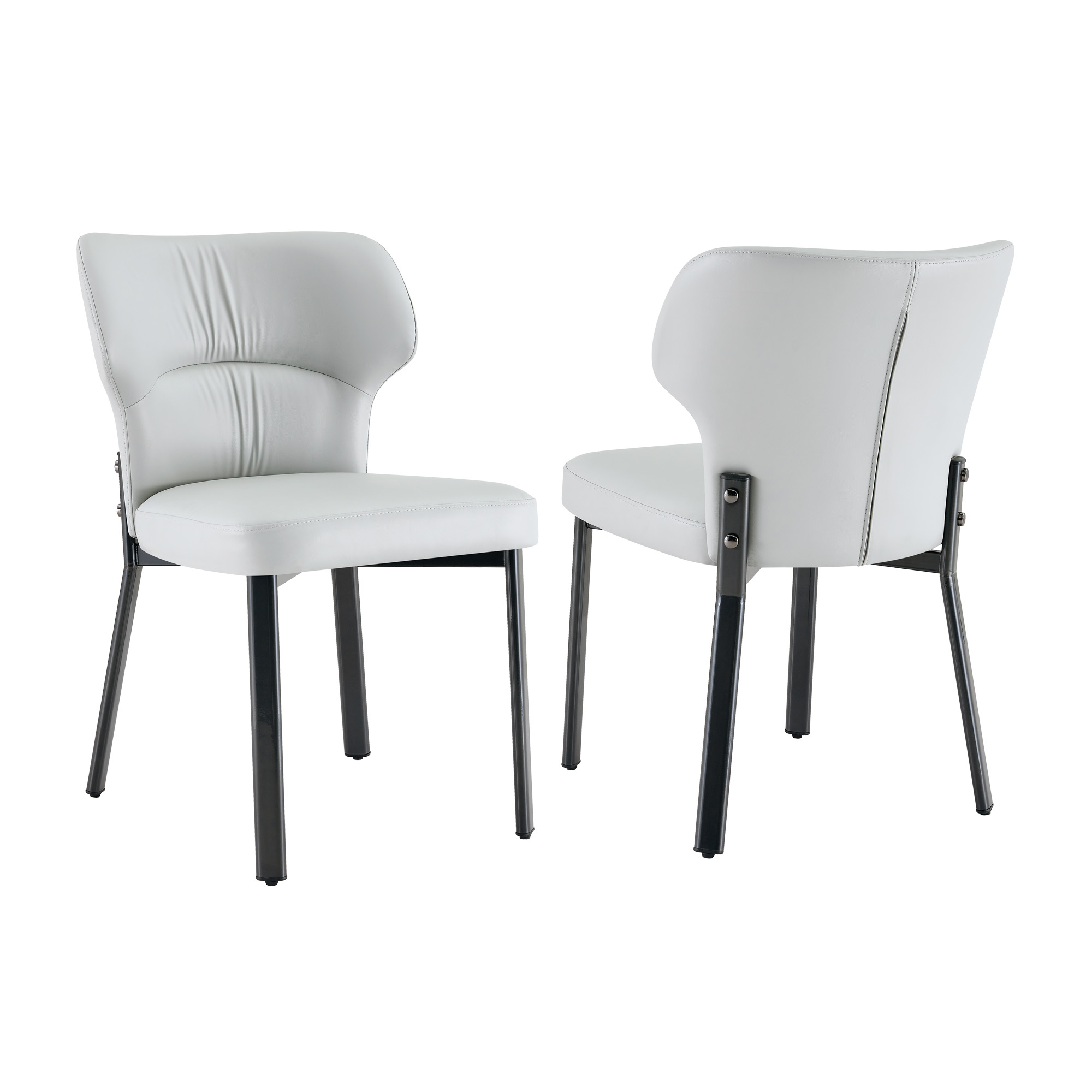 Simili‑cuir PU avec coutures et plis décoratifs