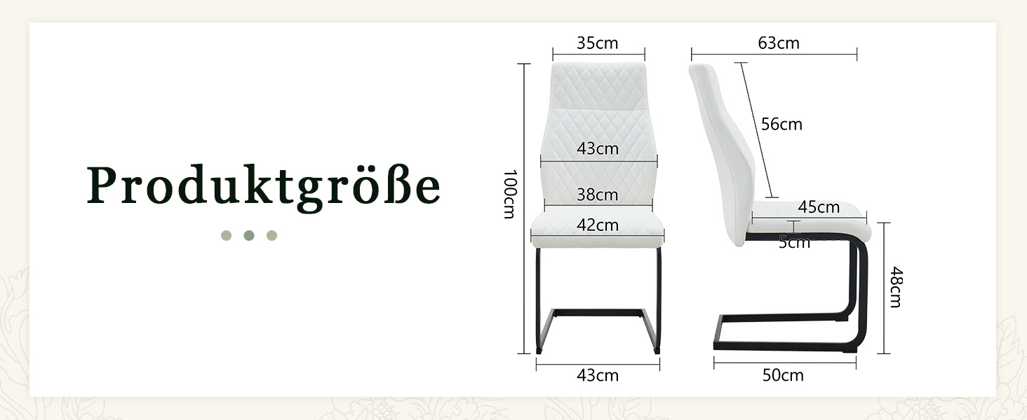 Présentation du chaise de salle à manger