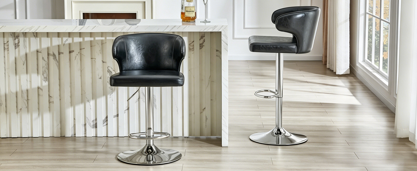 Tabouret de bar pivotant 360° réglable en hauteur - image 7