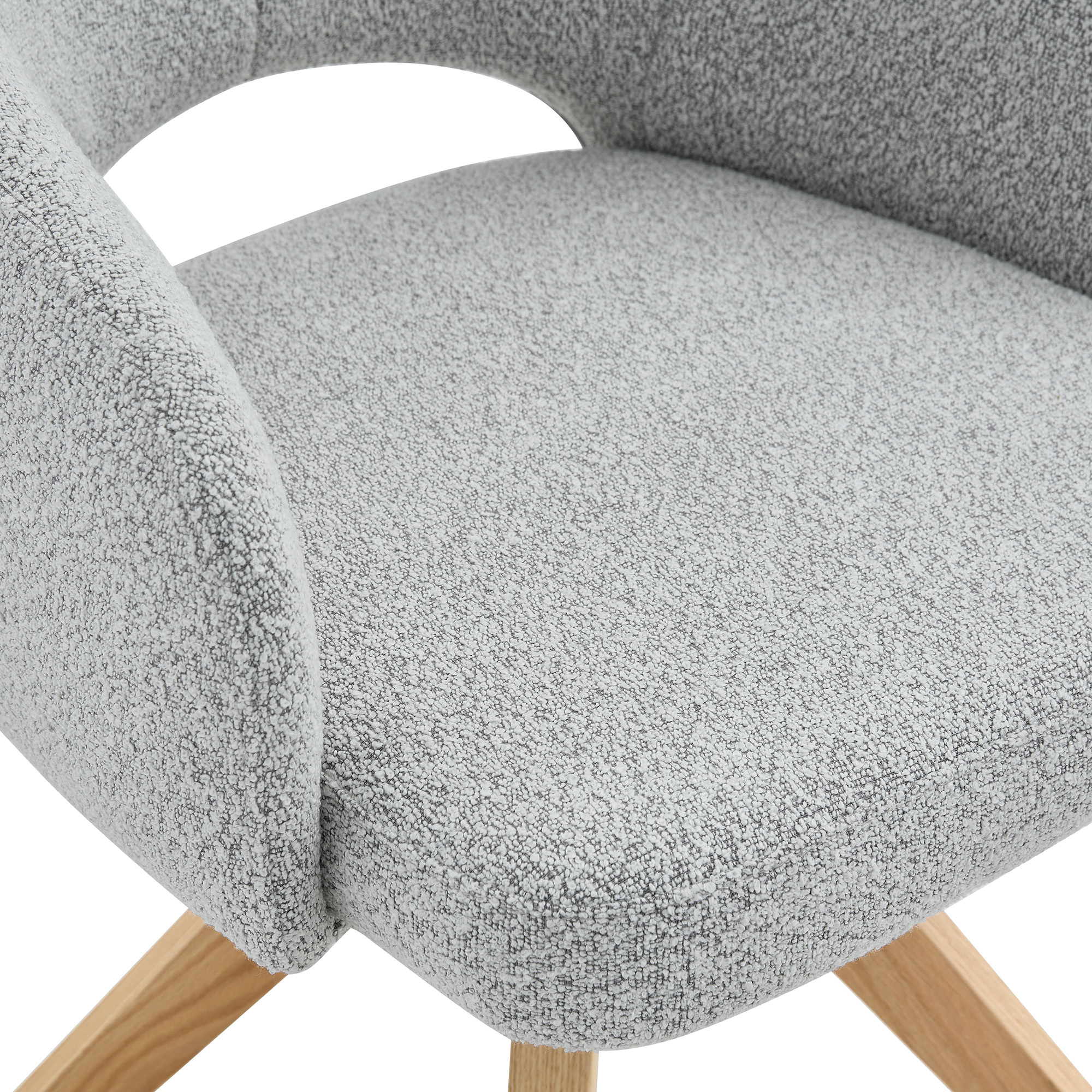 Chaise de salle à manger pivotante 360° en tissu s - image 12