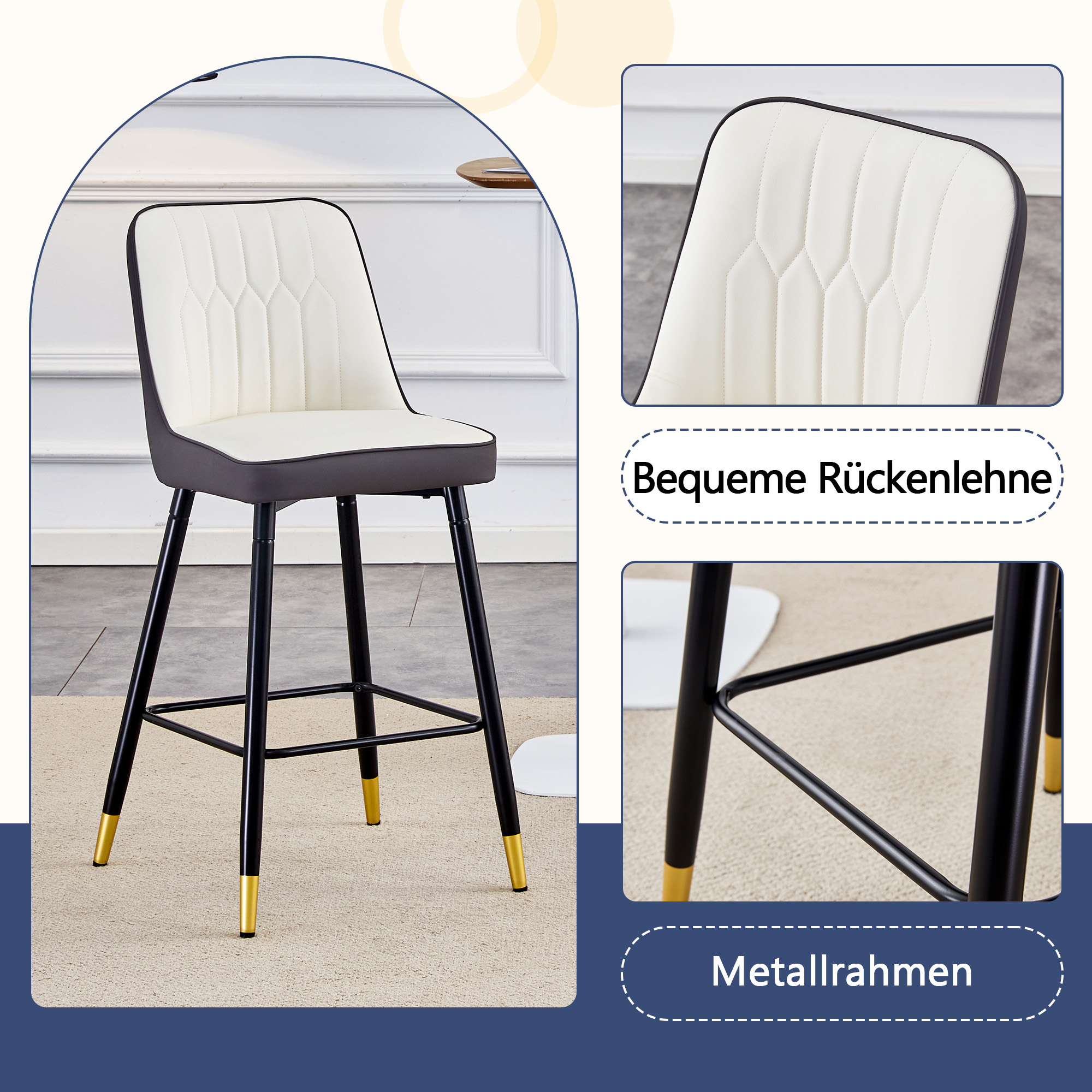 Détail du tabouret de bar