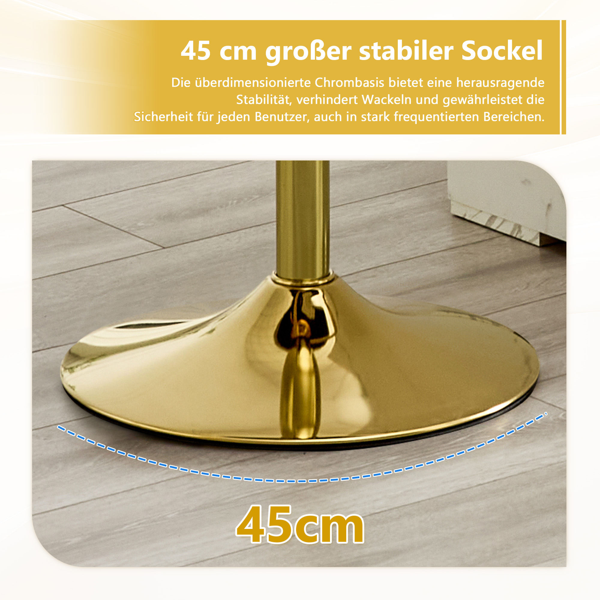 Tabouret de bar pivotant 360° réglable en hauteur - image 2