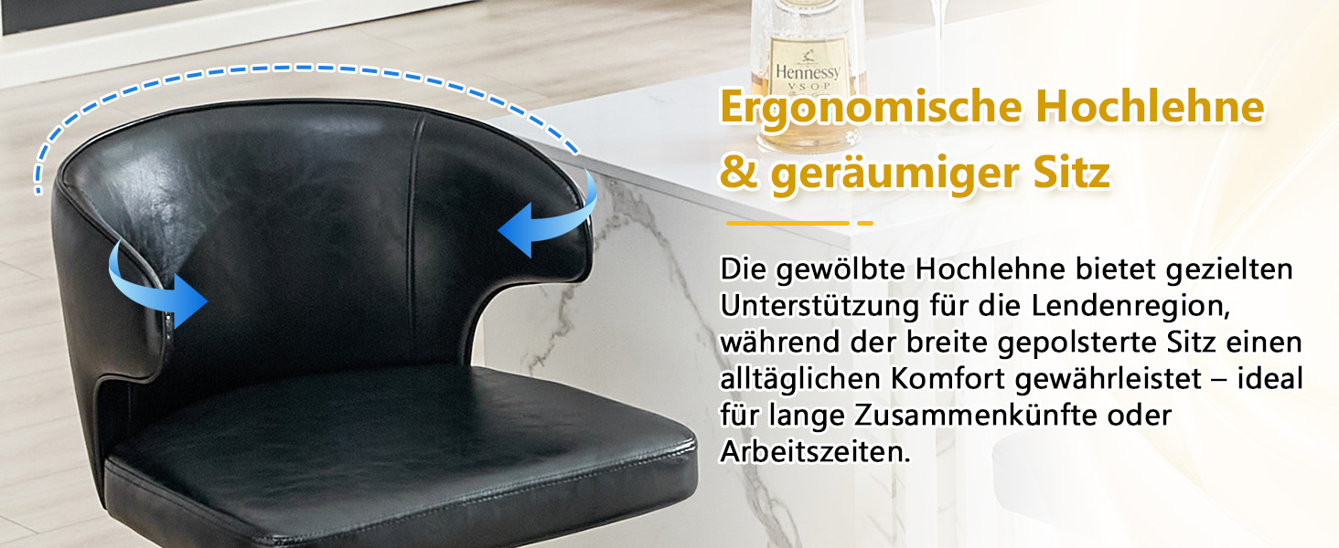 Tabouret de bar pivotant 360° réglable en hauteur - image 10