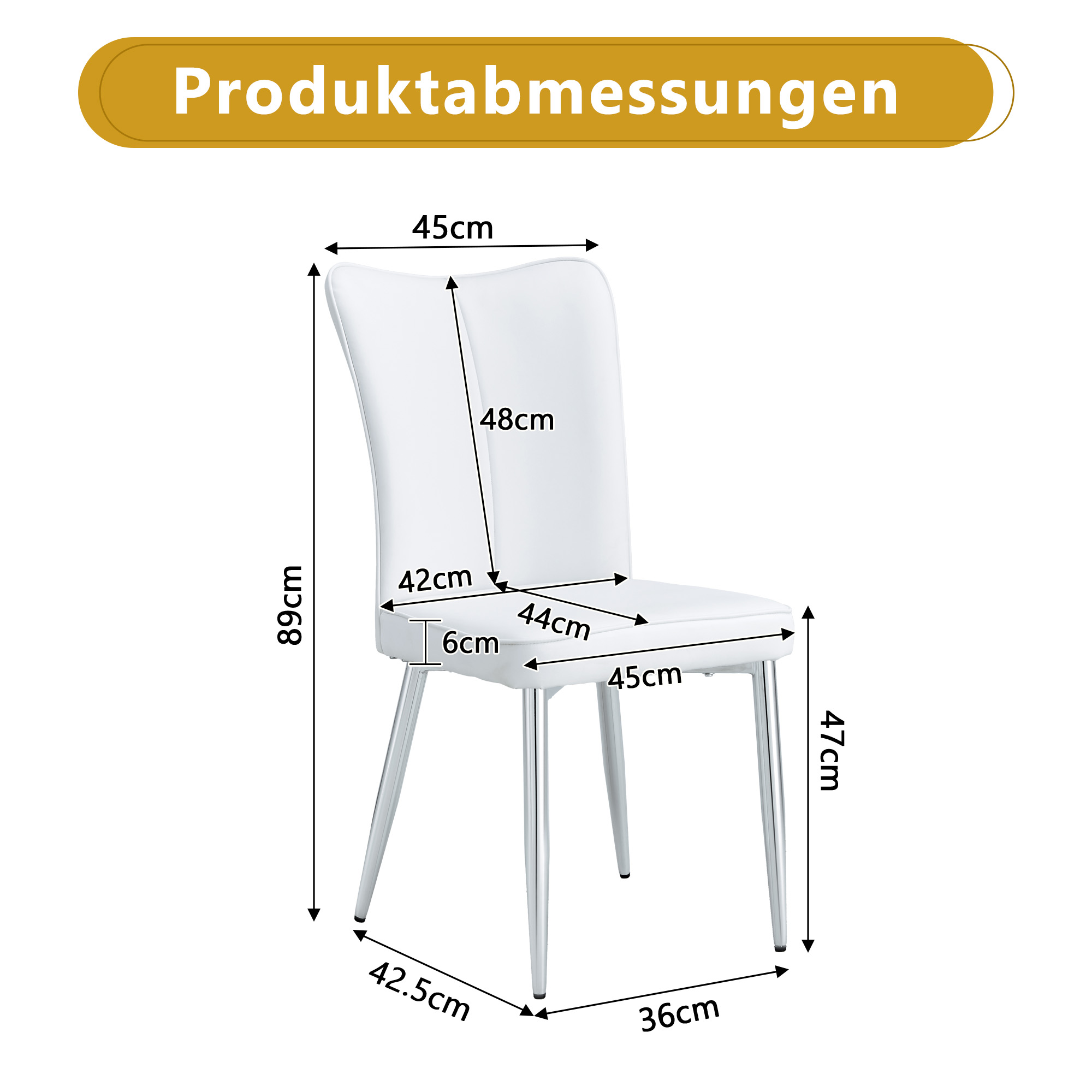 Dimensions du chaise de salle à manger
