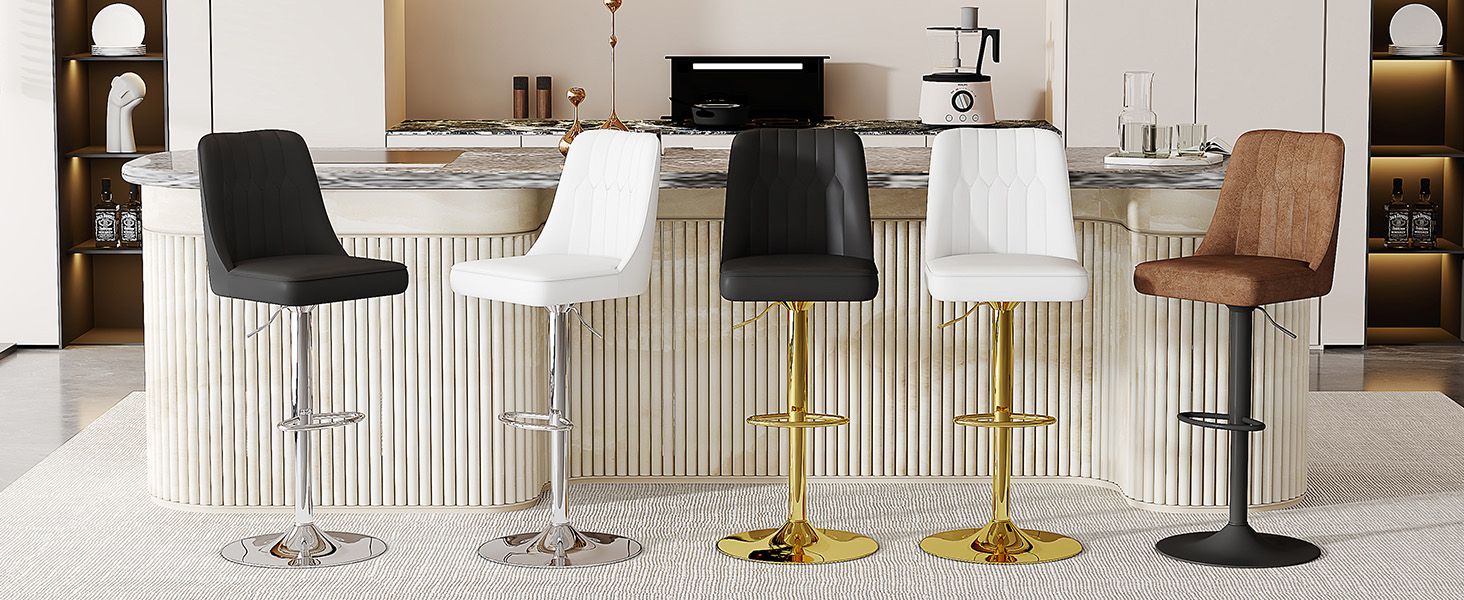 Tabouret de bar pivotant 360° réglable en hauteur - image 7