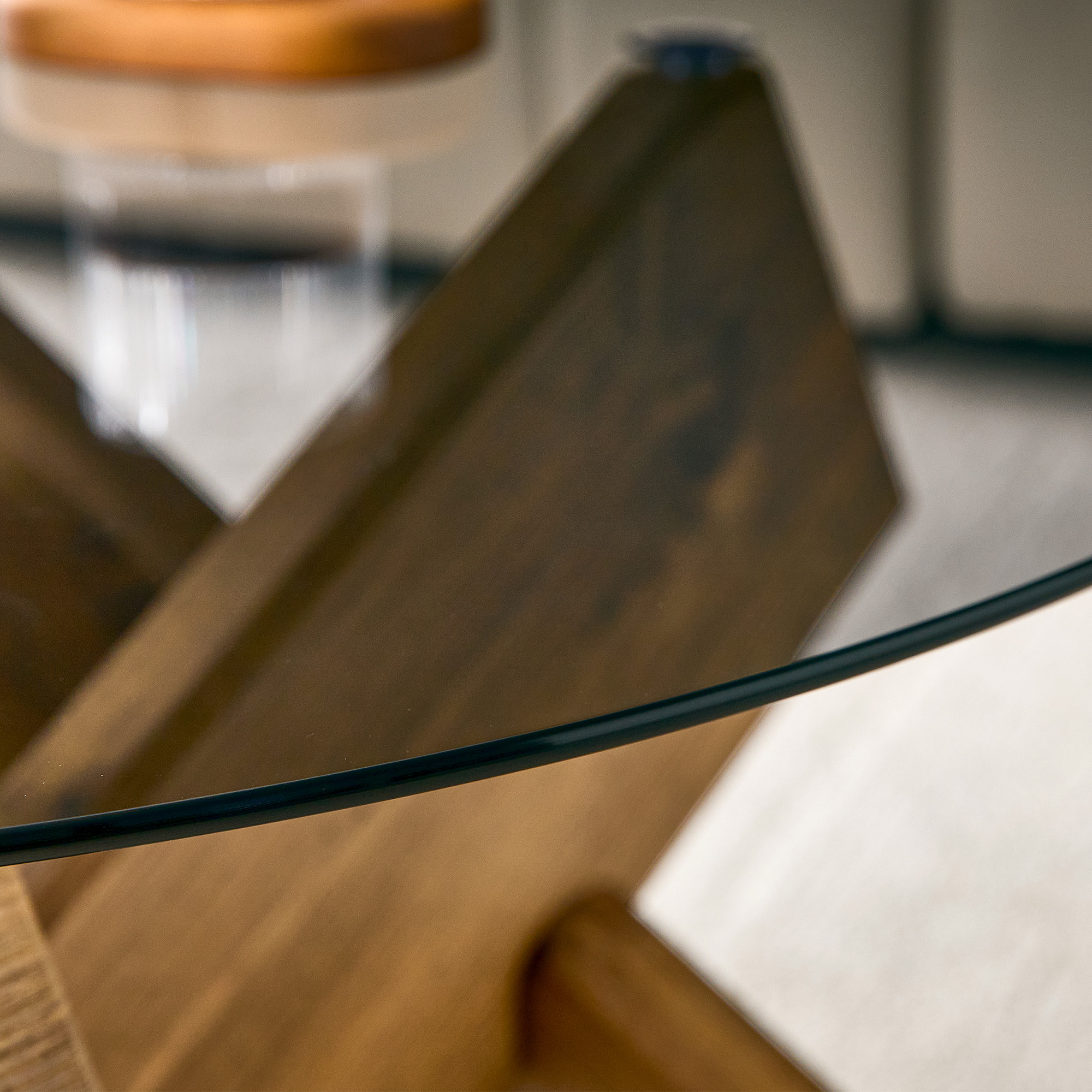 Table basse ronde moderne en verre trempé avec sou - image 9