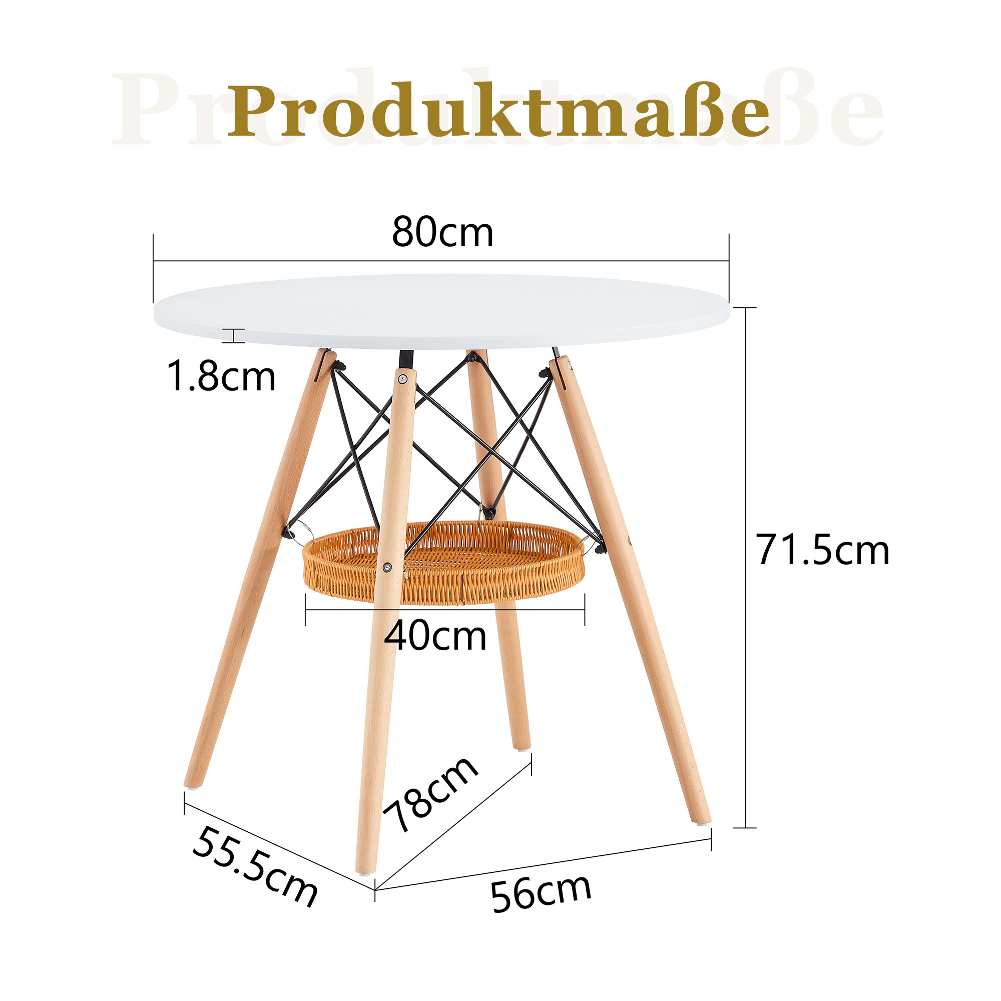Dimensions du table à manger